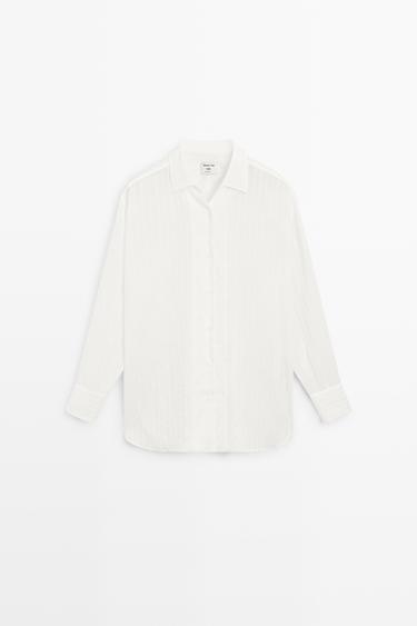 Striped Flowing Shirt - STUDIO — WHITE 2