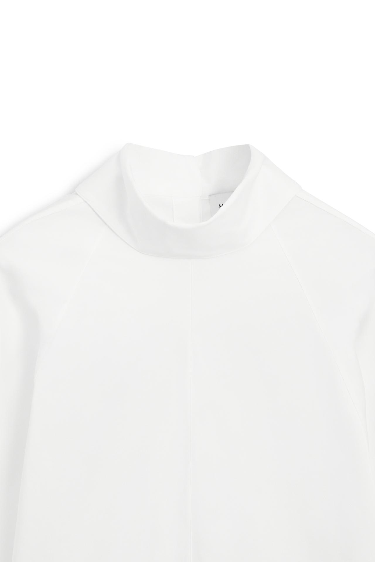 Oversize poplin high-neck shirt - LIMITED EDITION — WHITE