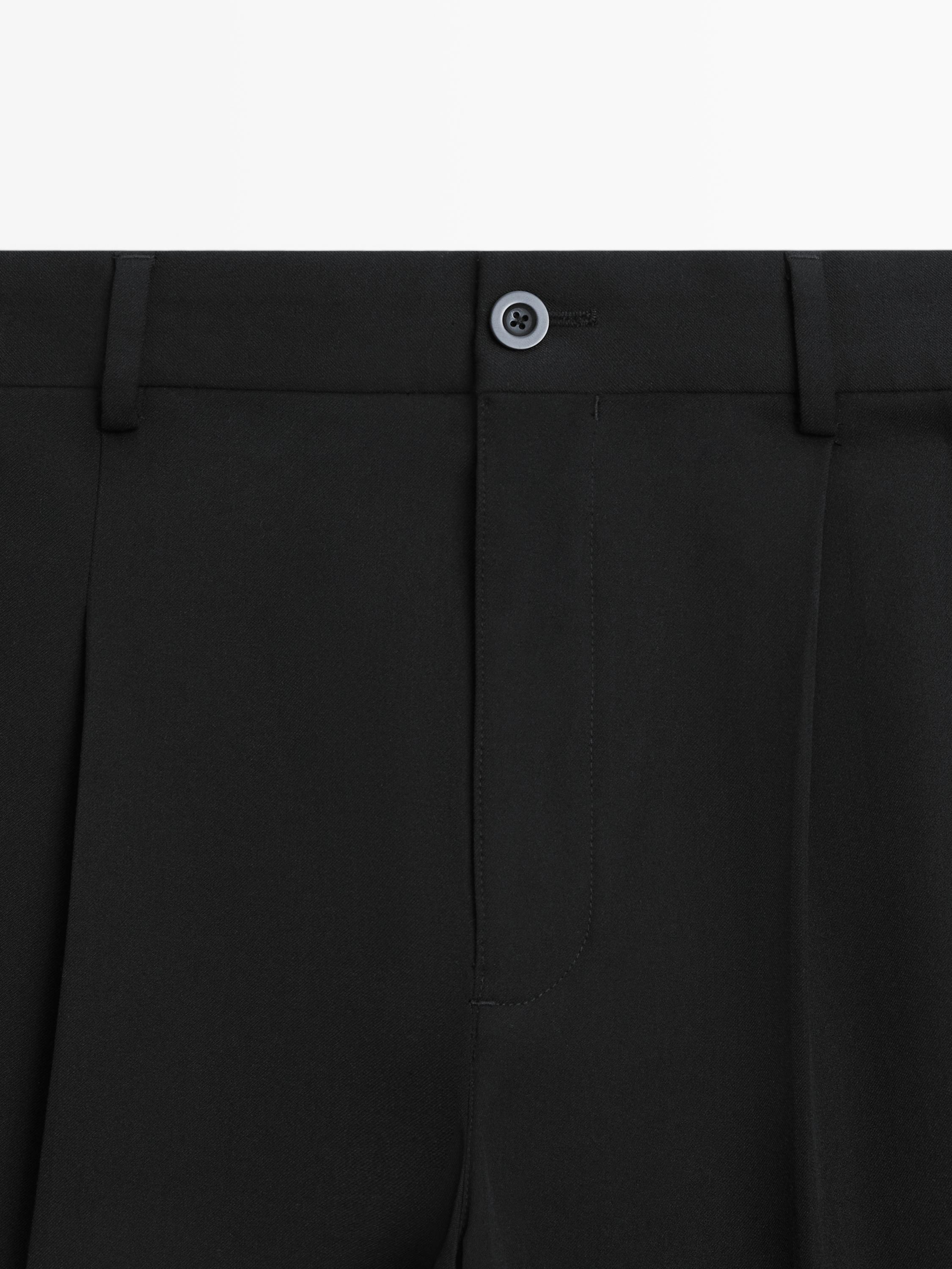 Relaxed fit darted trousers