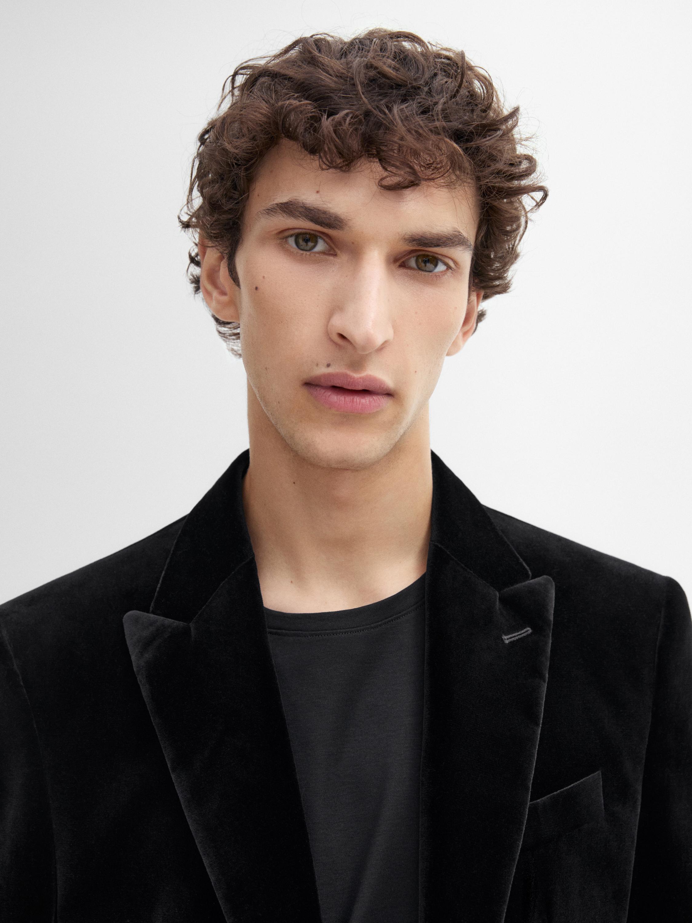 Blazer en velours de coton mélangé