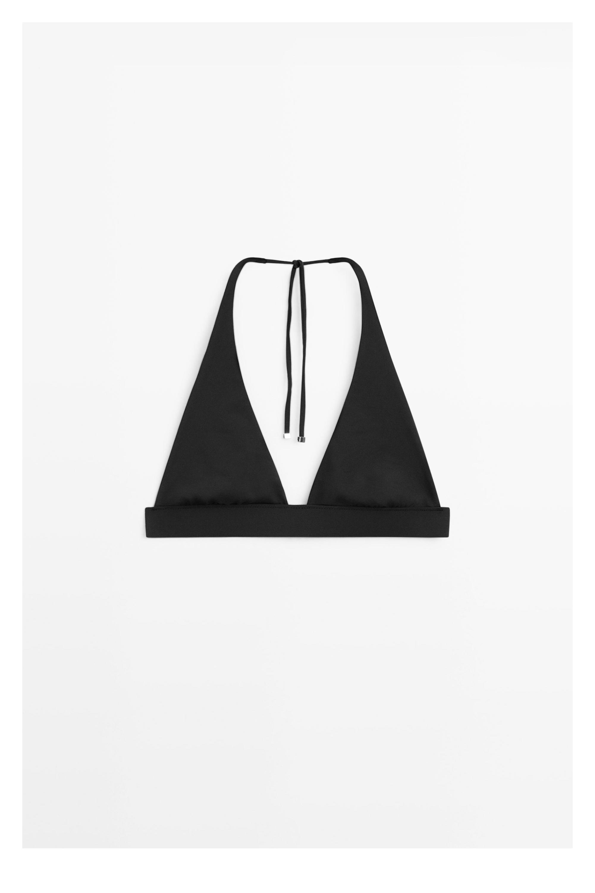 Triangle bikini top — BLACK
