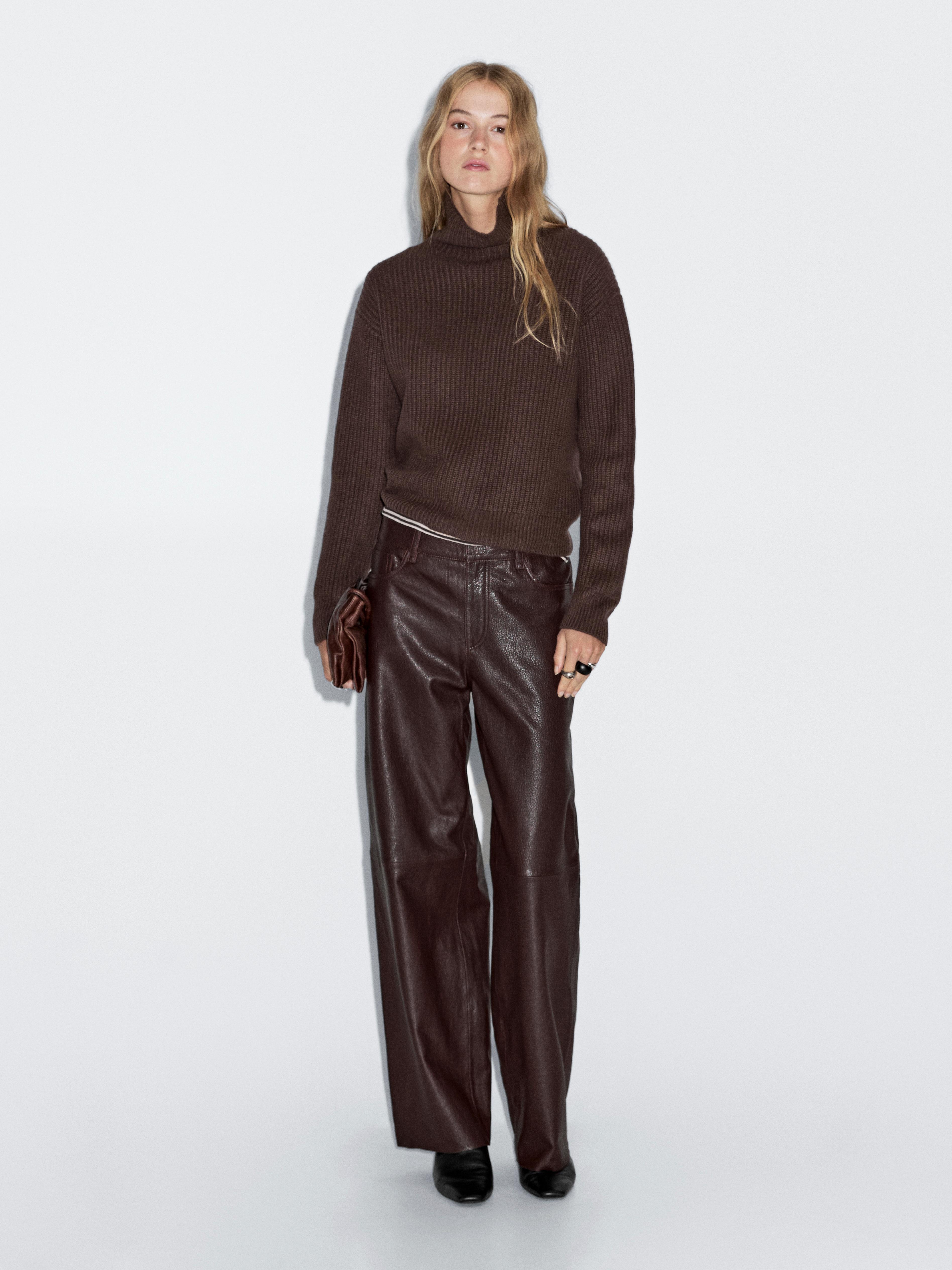 Pantalon en cuir ovin finition nappa