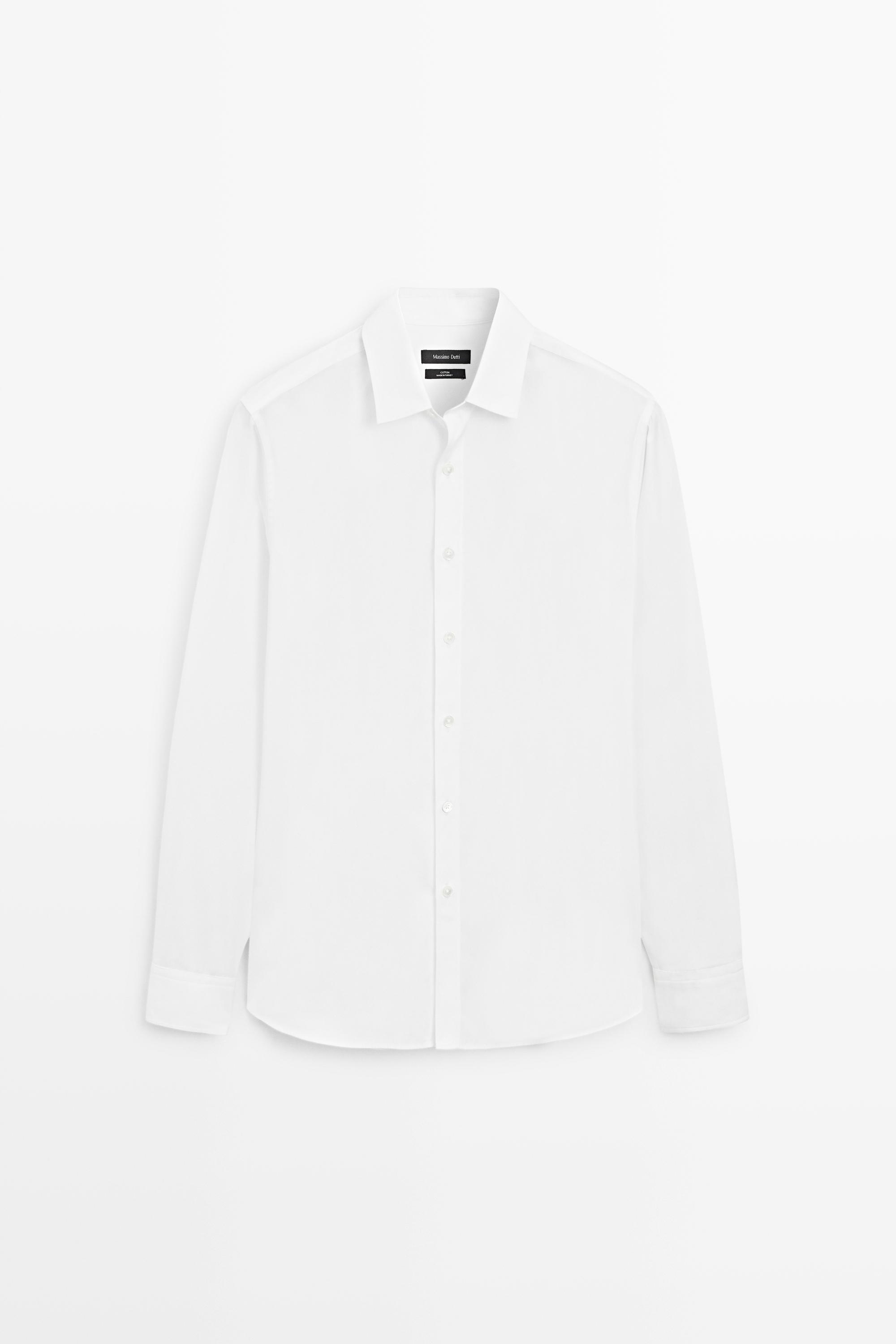 Camisa popelín regular fit 100% algodón