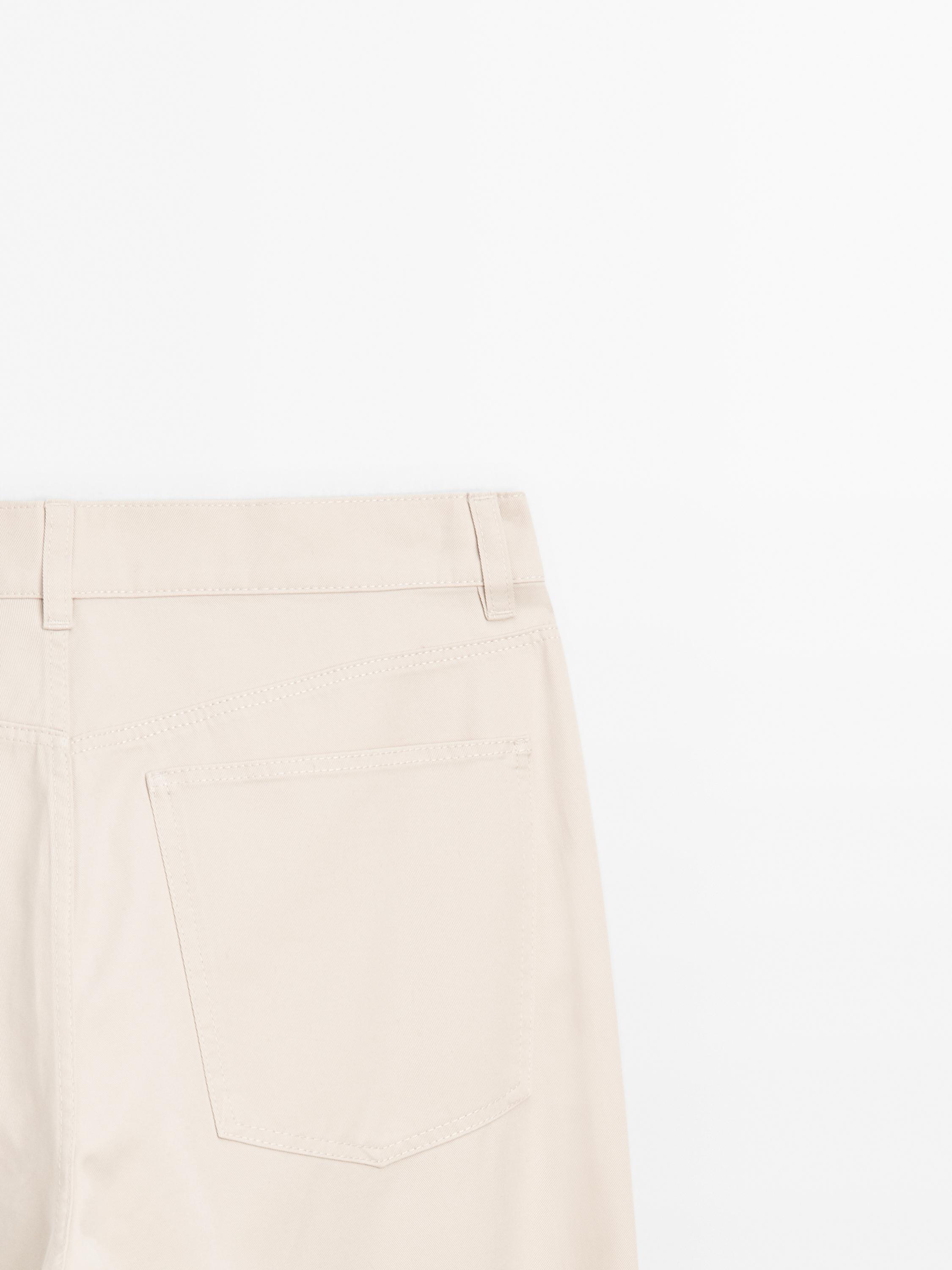 Mid-waist straight-leg trousers