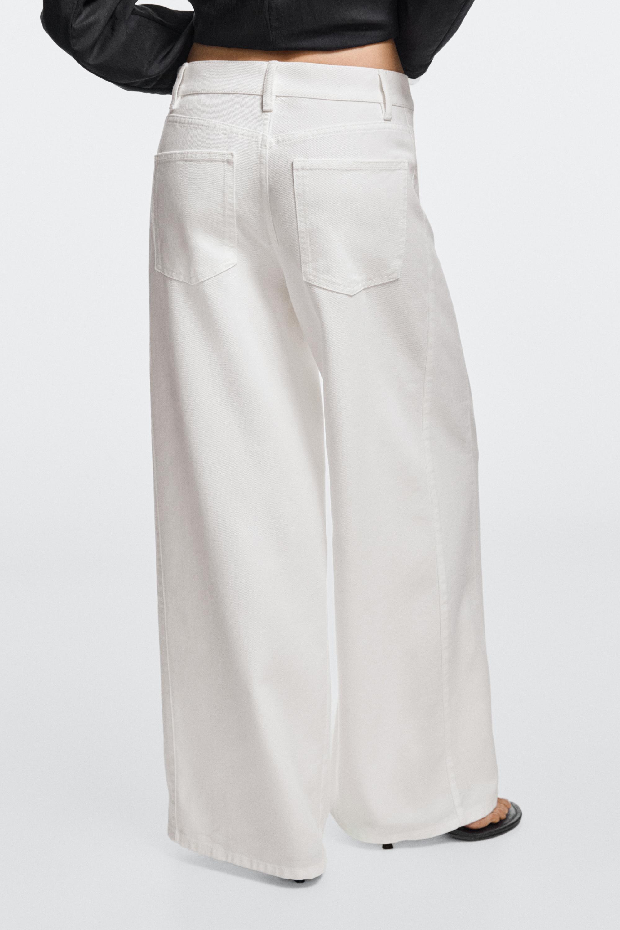 Flowy wide-leg jeans — WHITE