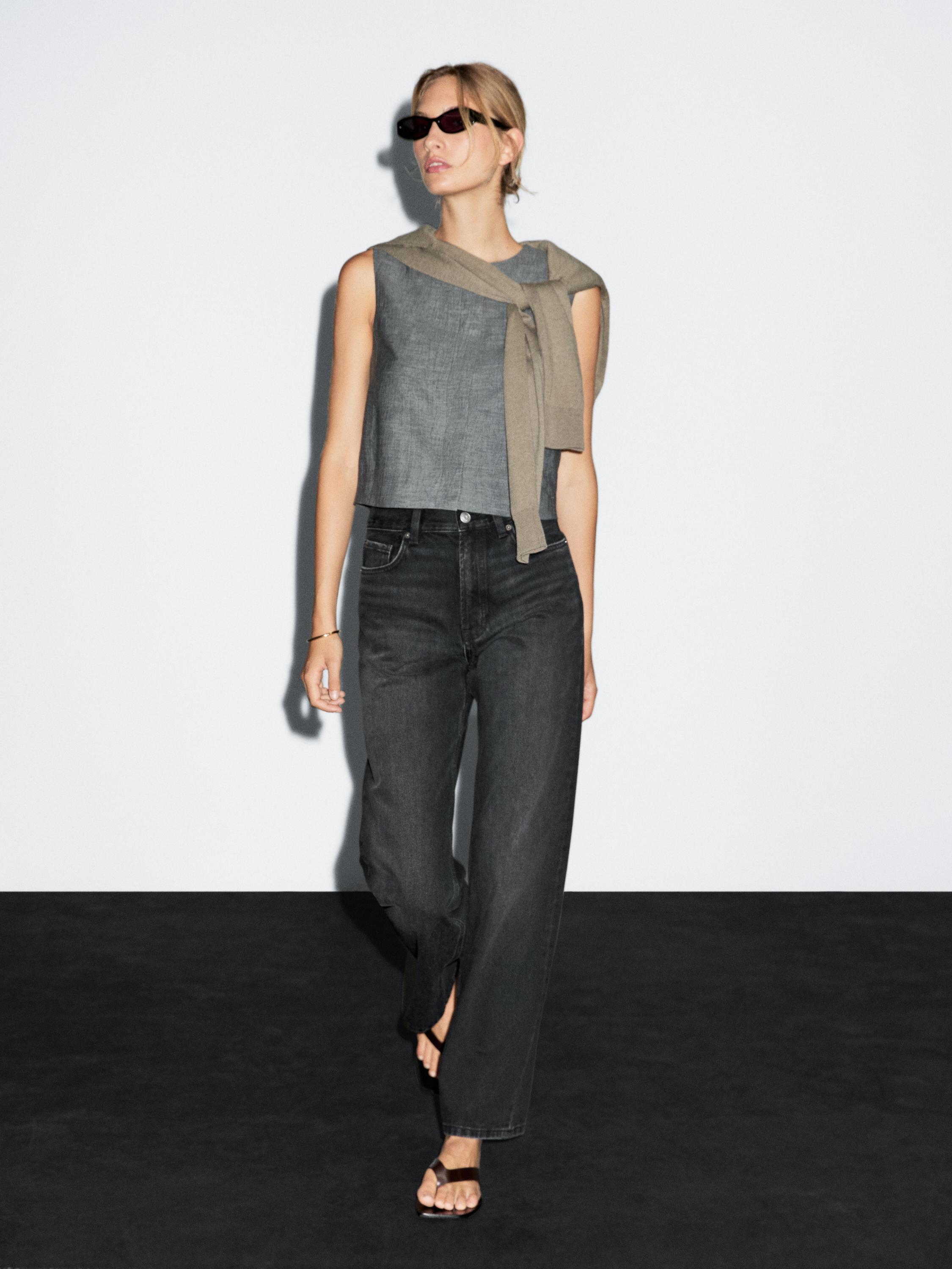 Jean straight taille basse