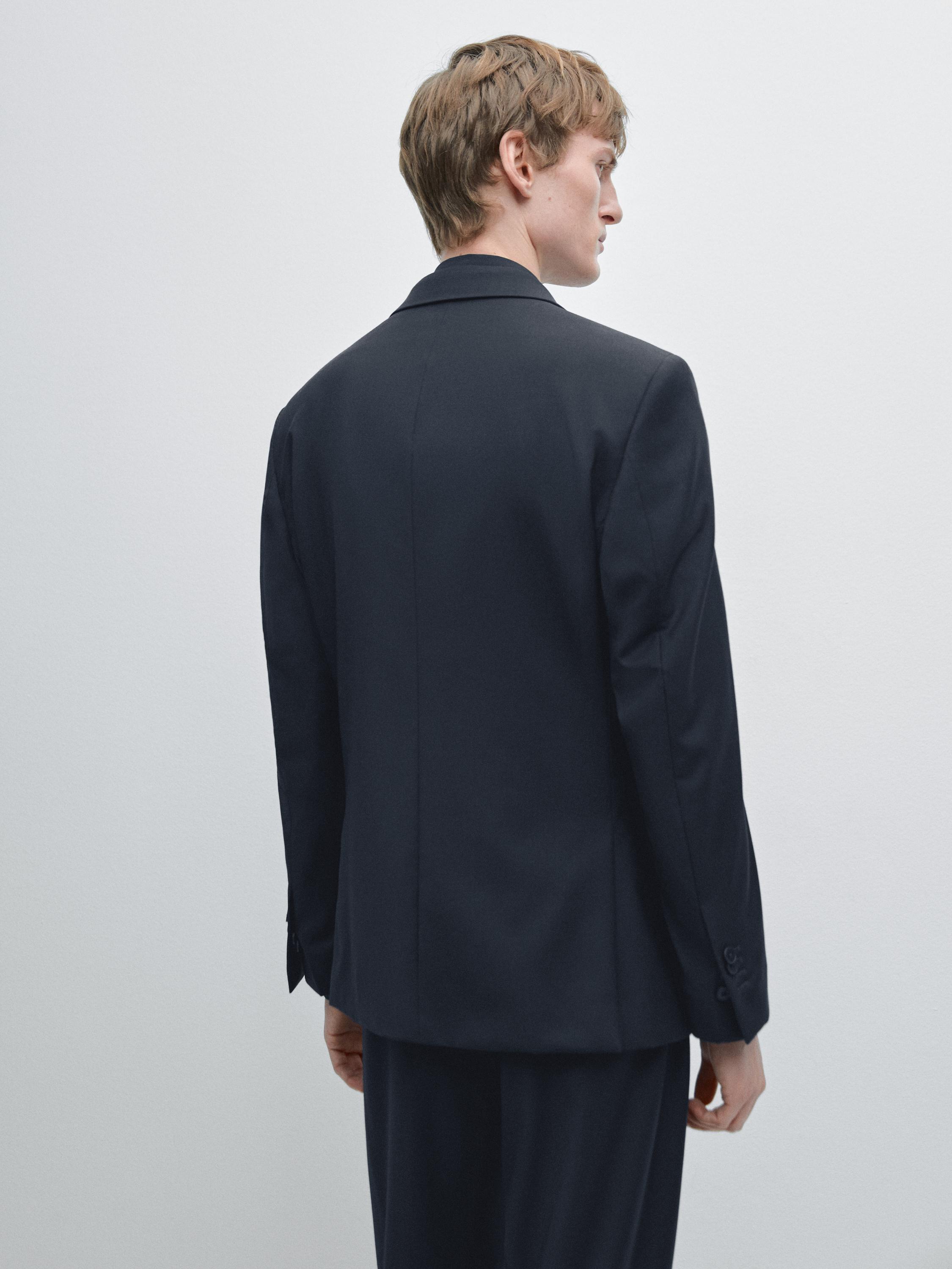 Anzugjacke aus Wolle