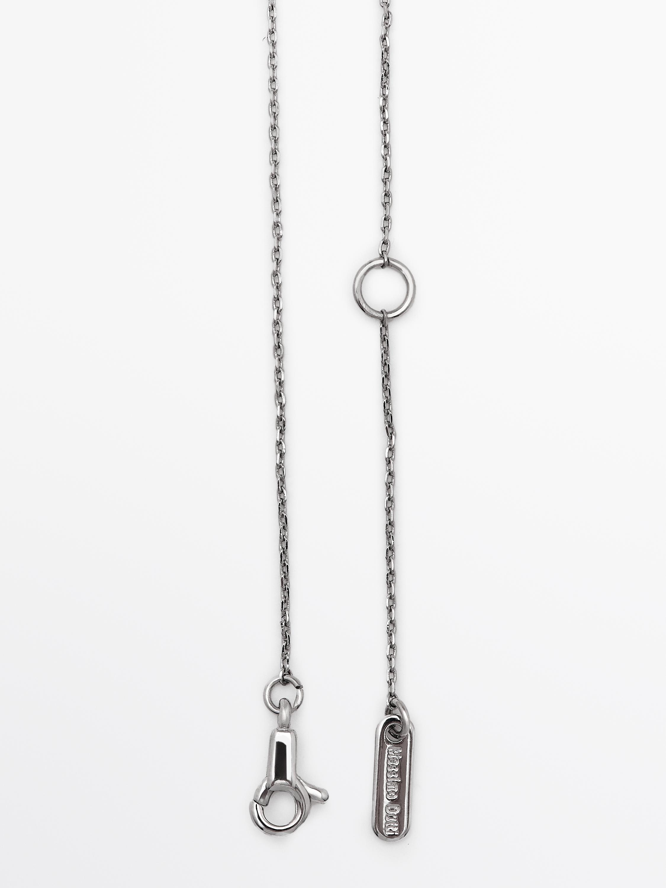Mini necklace with lace piece pendant — SILVER
