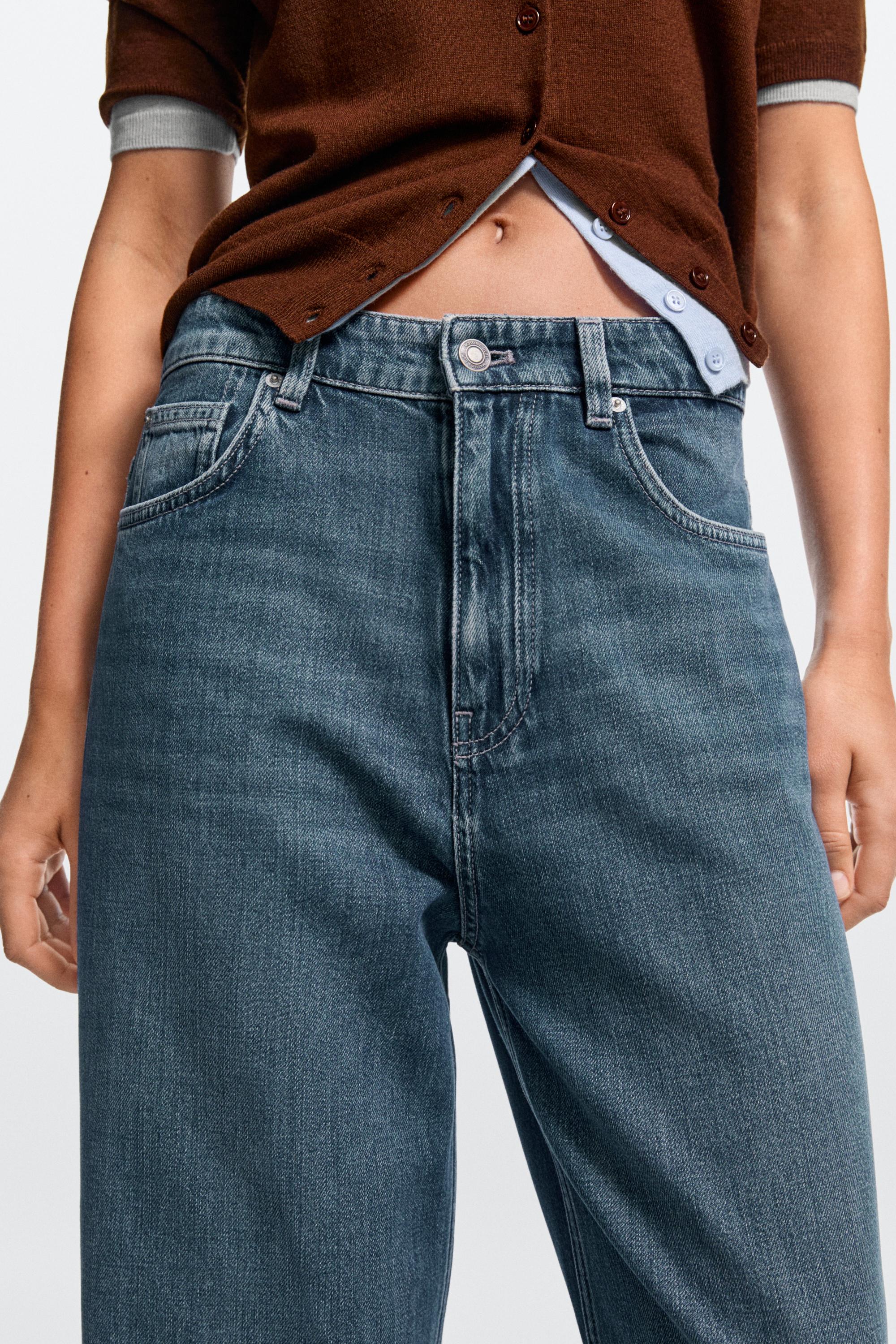 Relaxed wide-leg jeans — MEDIUM BLUE