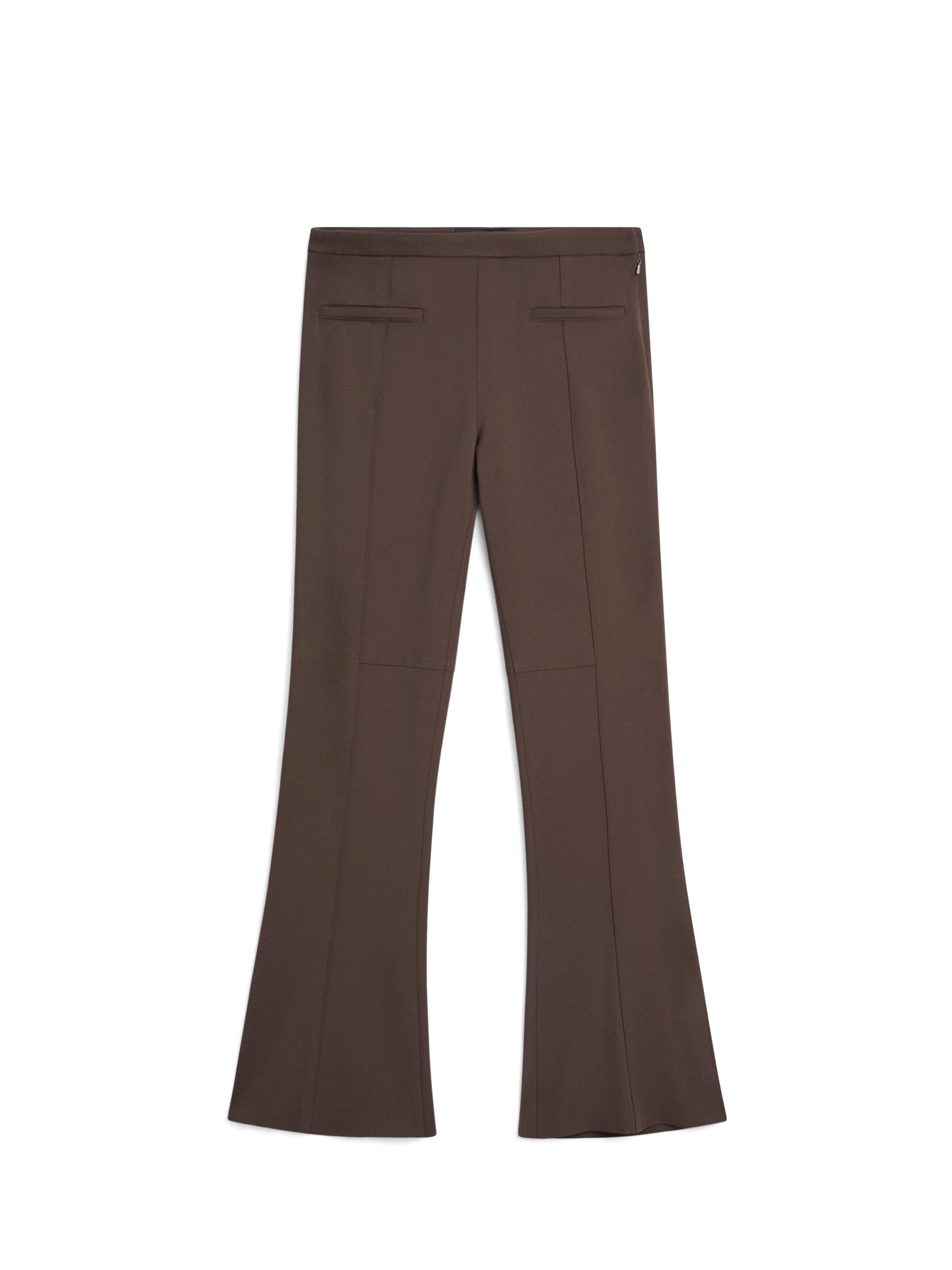 Flared trousers with pocket — BROWN