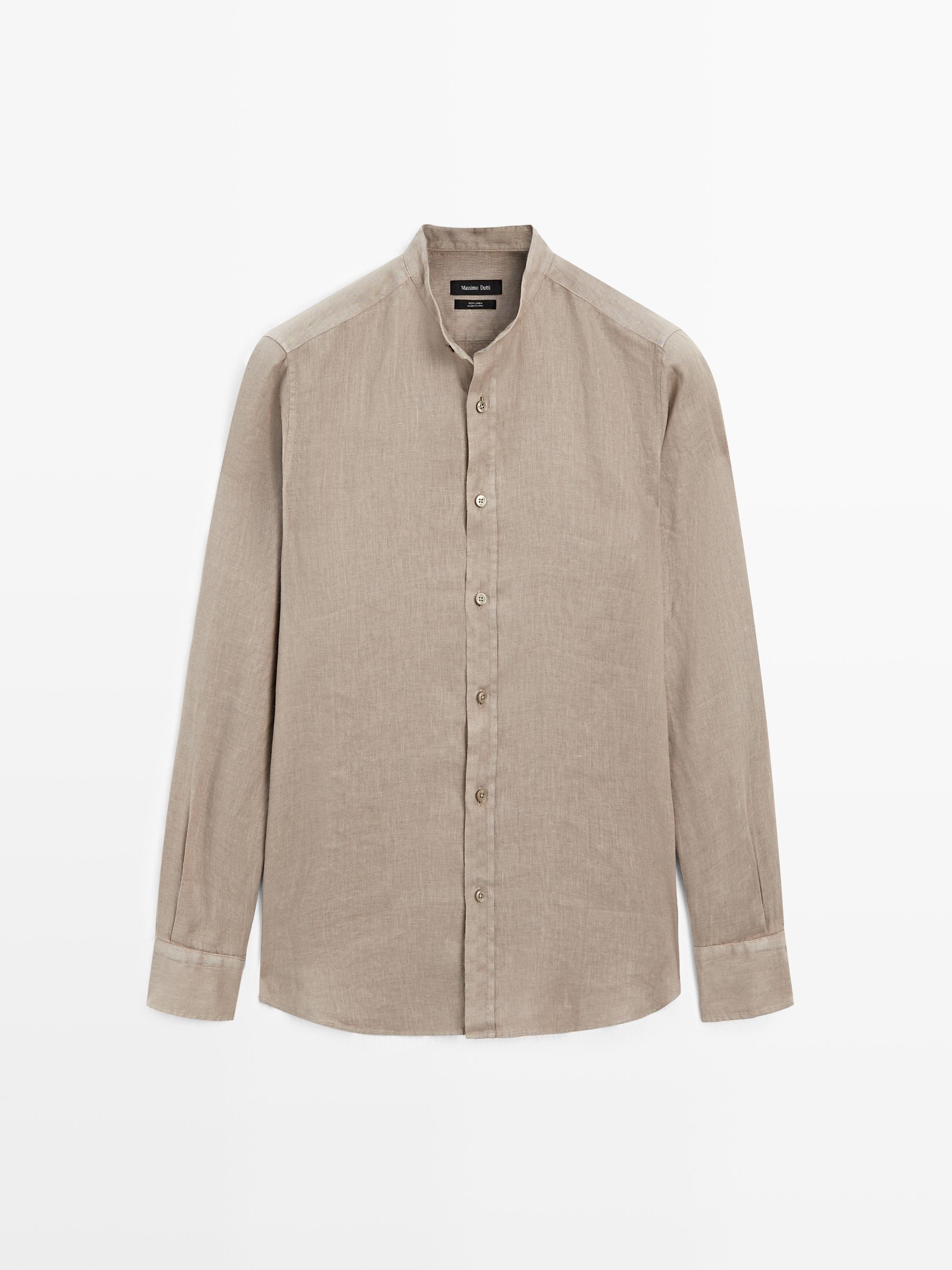 Slim fit stand collar shirt — CAREY