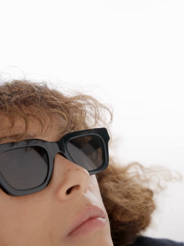 Angled rectangular sunglasses