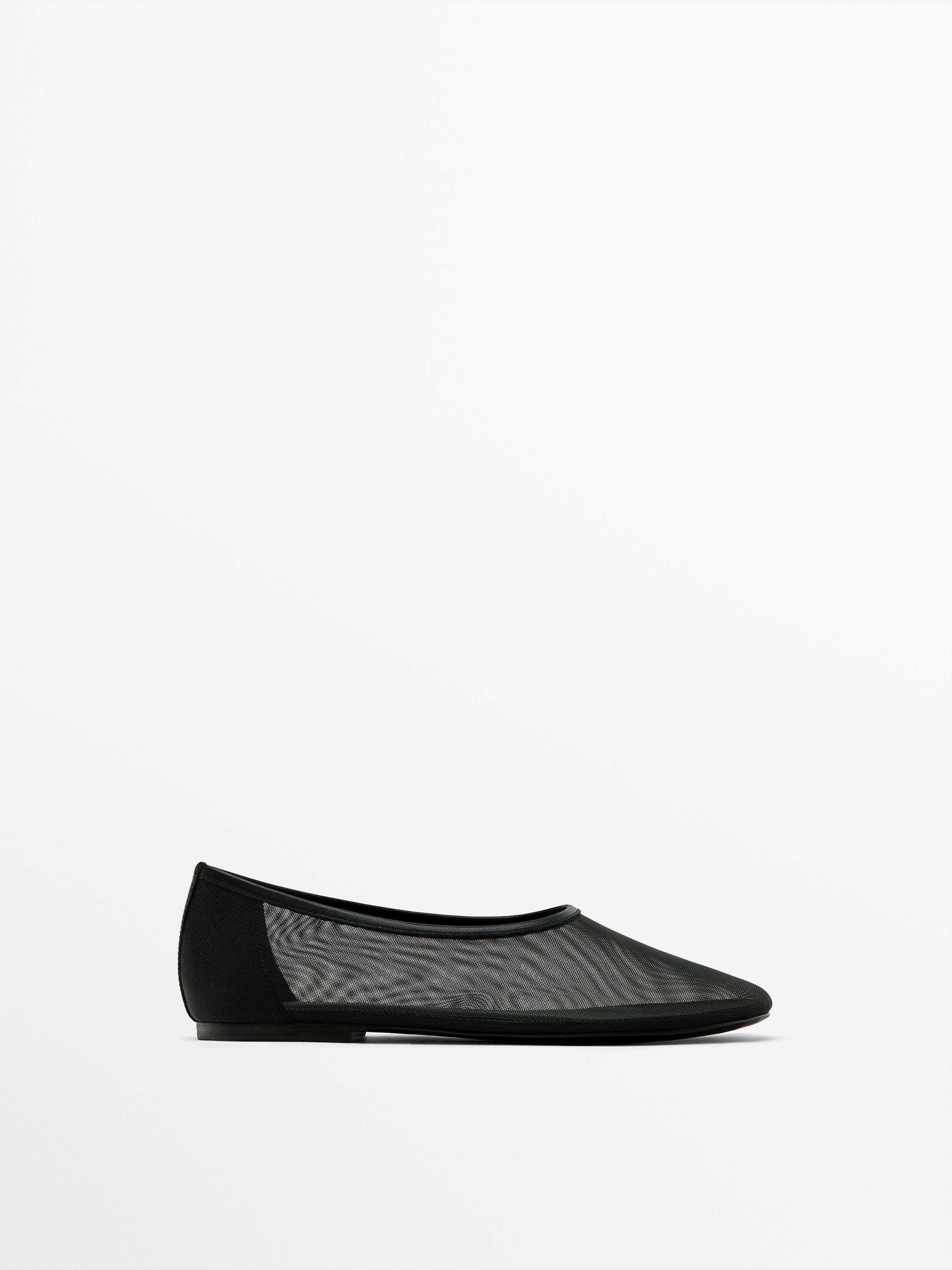 Mesh ballet flats