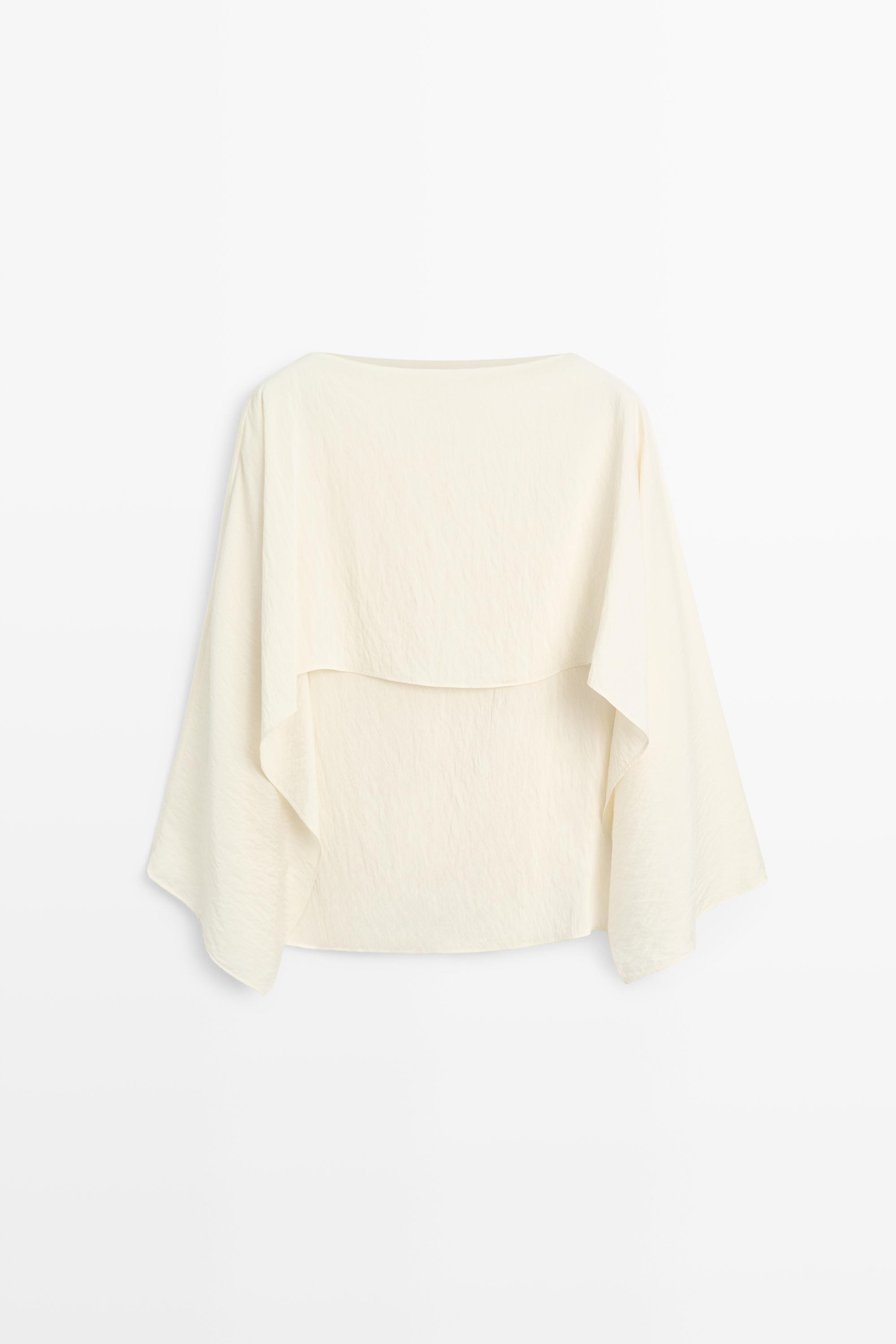 Flowing cape-style blouse