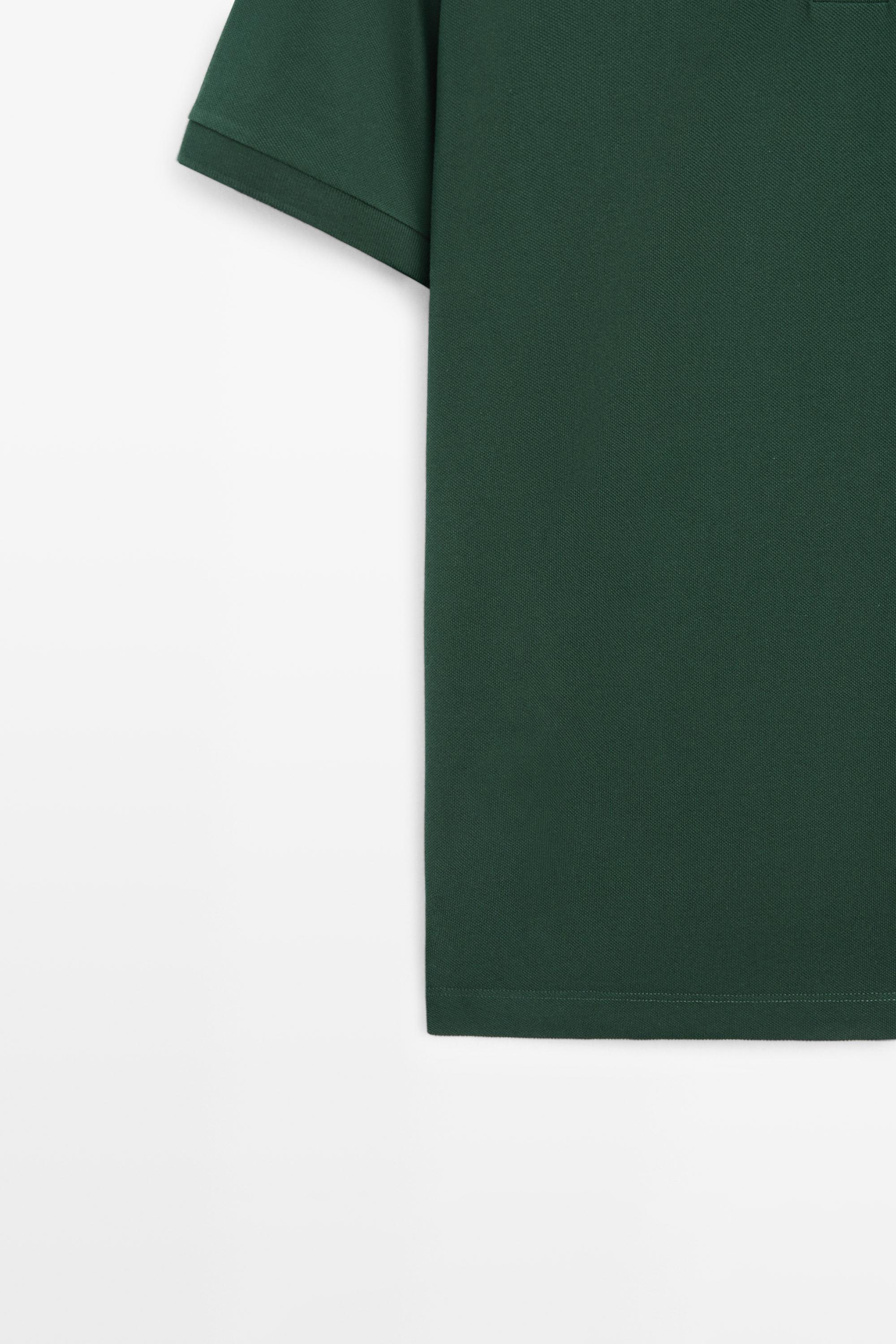 Micro-textured cotton piqué polo shirt — BOTTLE