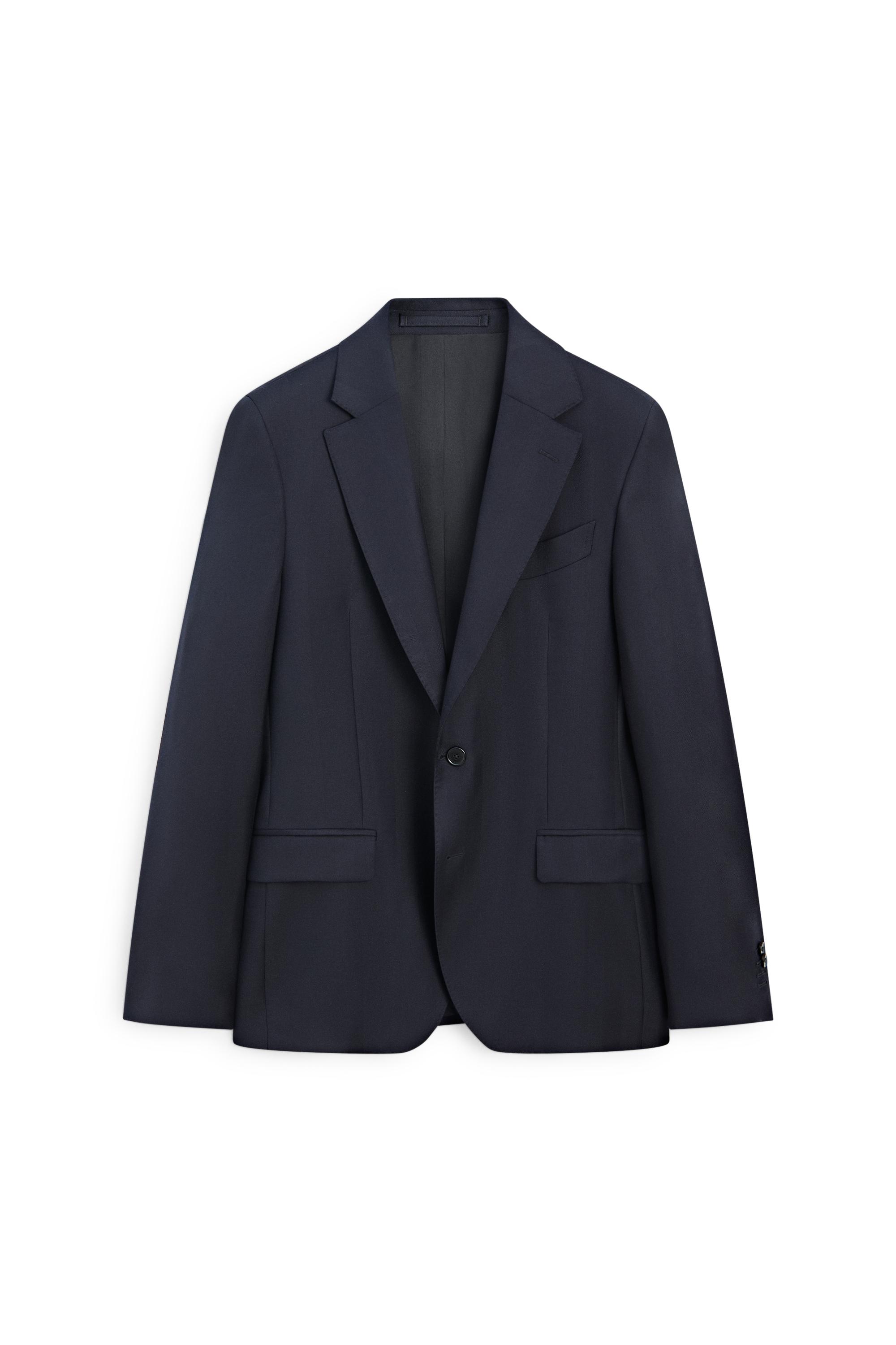 Herringbone suit blazer — NAVY BLUE