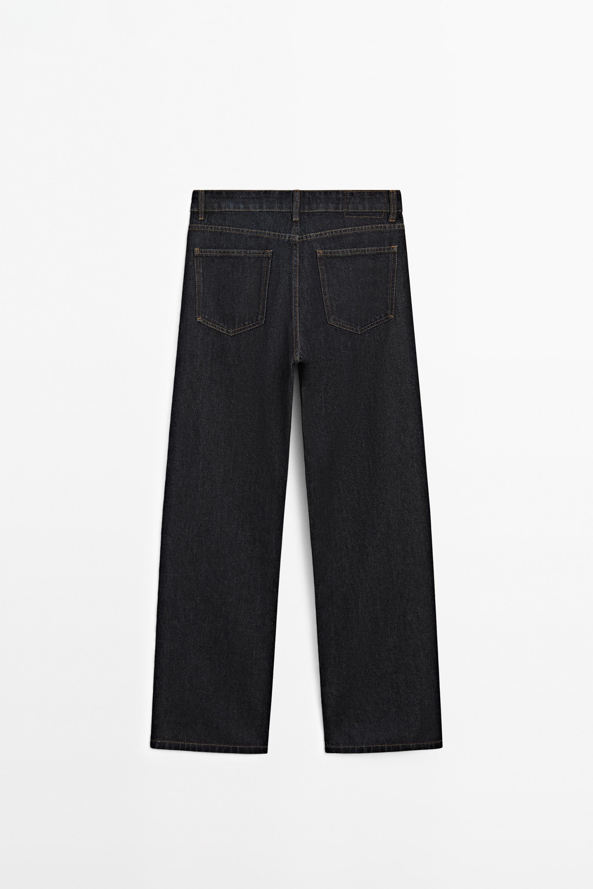 Mid-rise wide-leg jeans — DARK BLUE