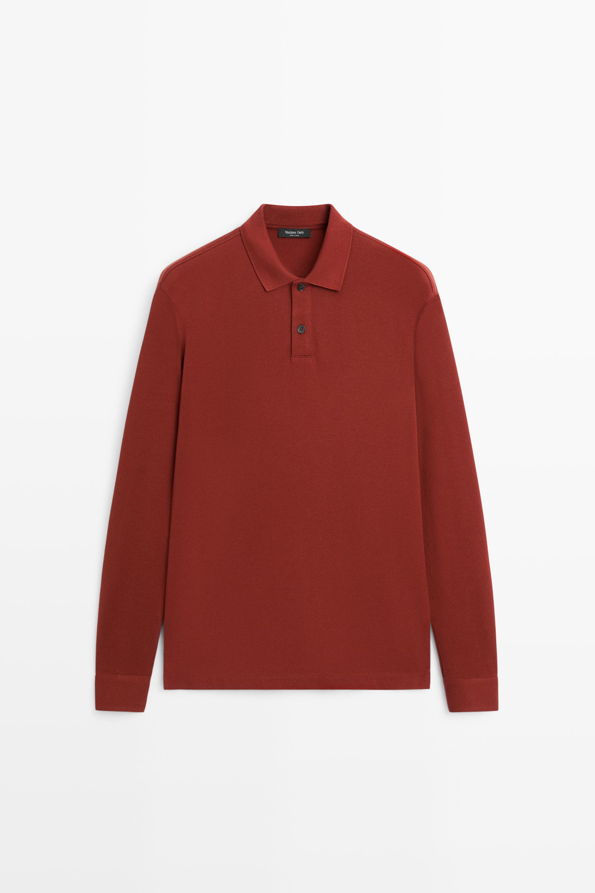 Polo en maille micro-structurée 100 % coton