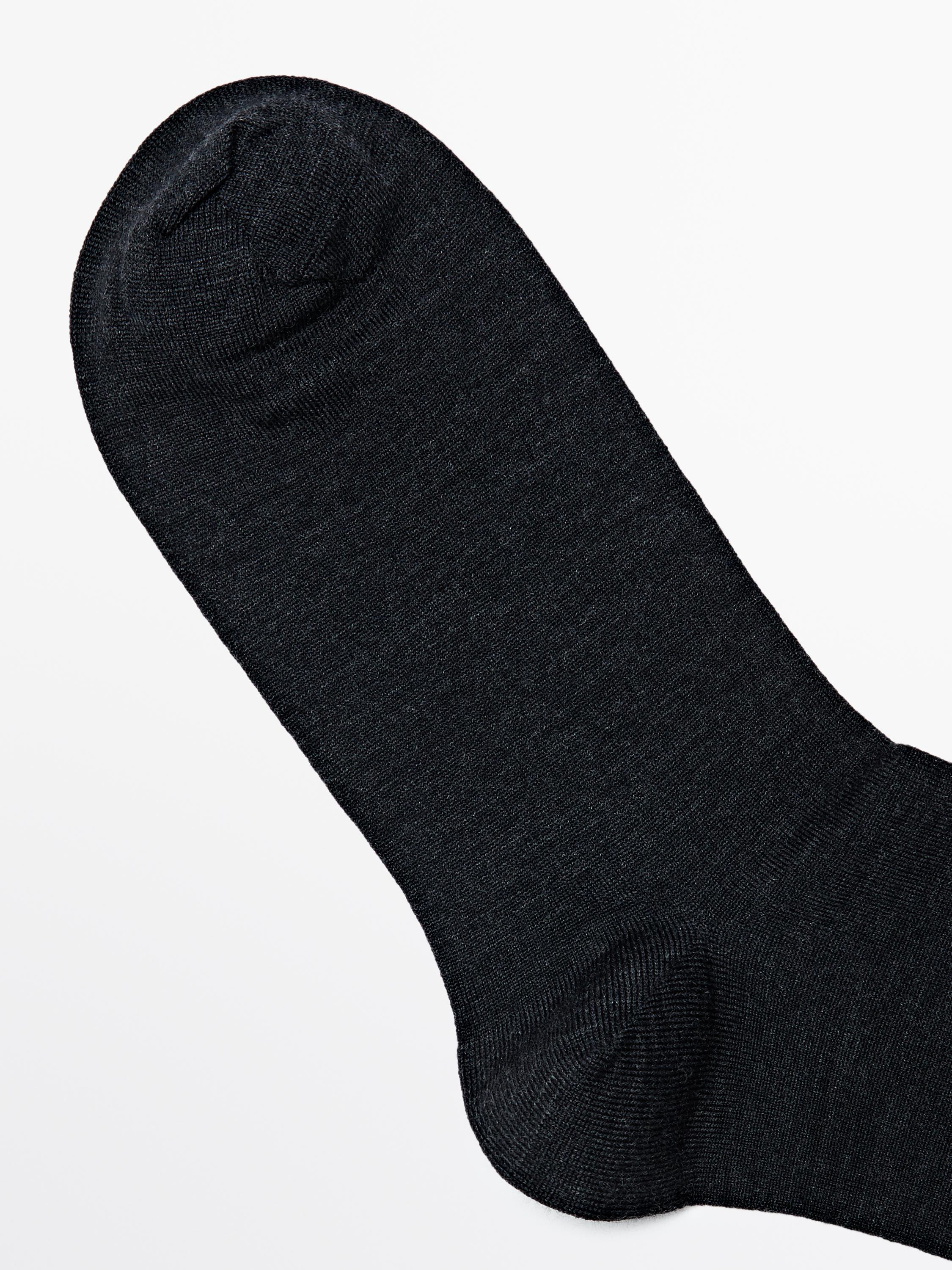 Wool blend socks — GREY