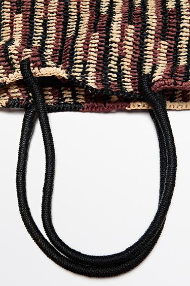 Mini raffia bucket bag — RUSSET 8