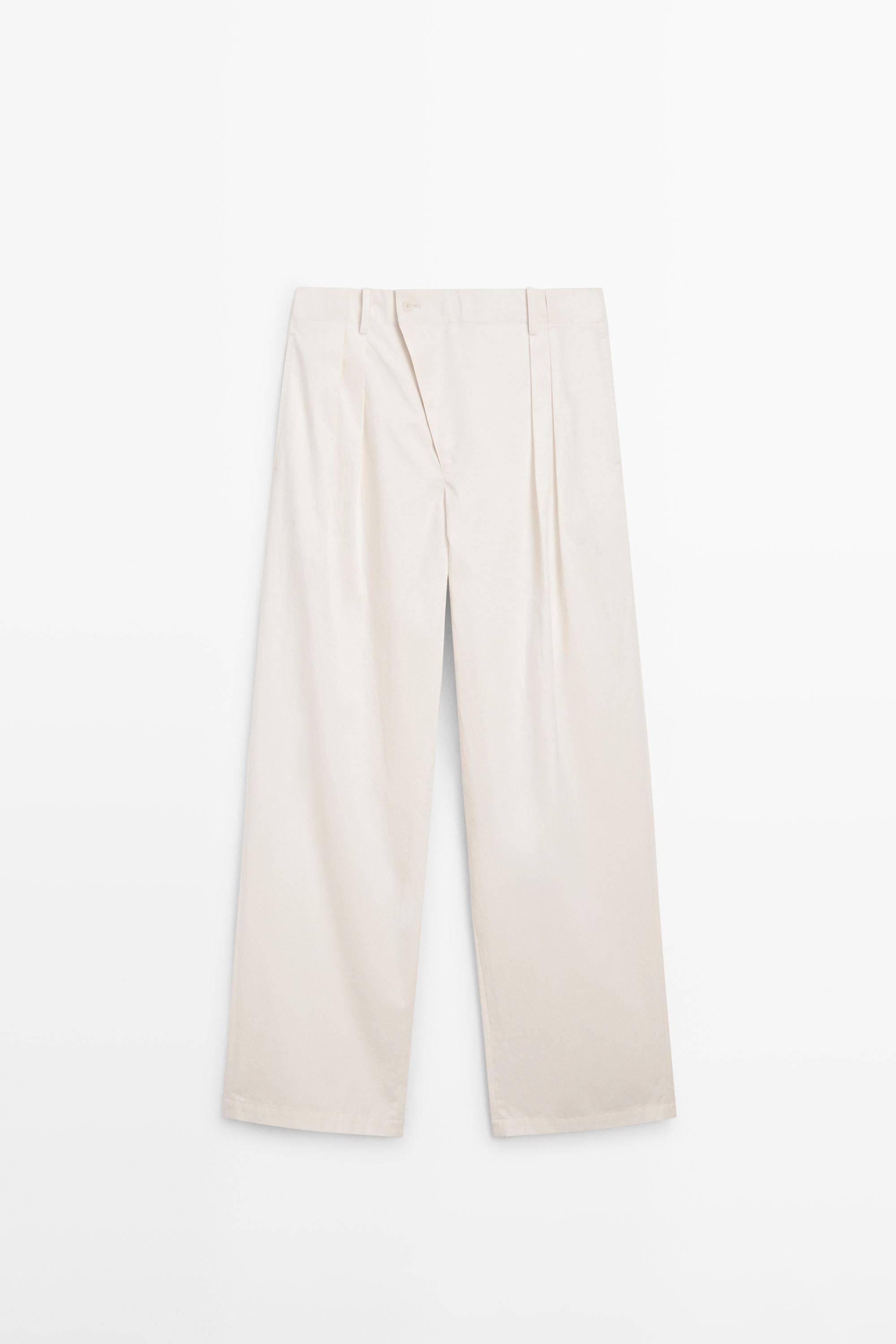 Bundfaltenhose mit überlappendem Verschlussdetail - STUDIO