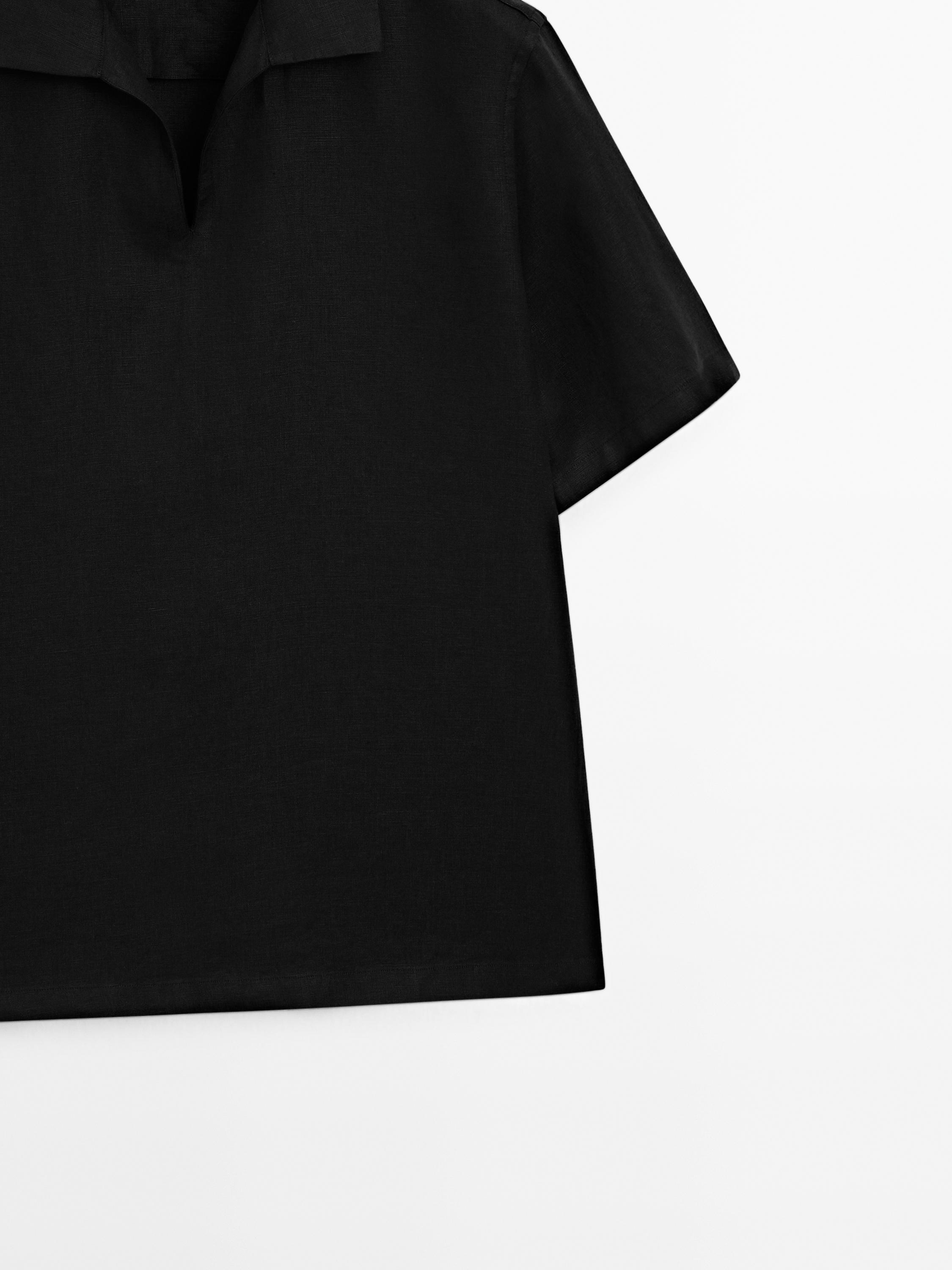 100% linen short sleeve shirt