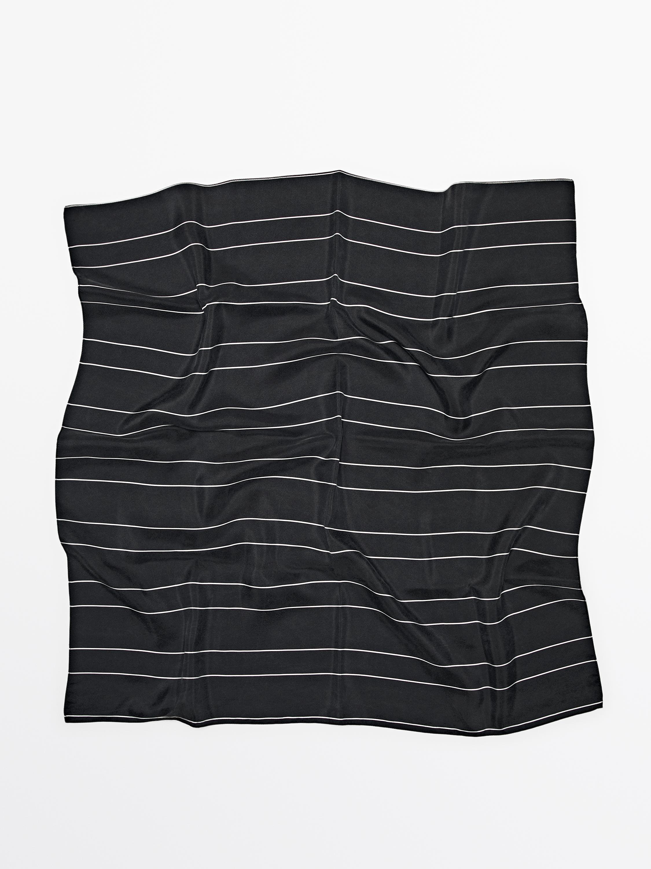 100% silk striped scarf
