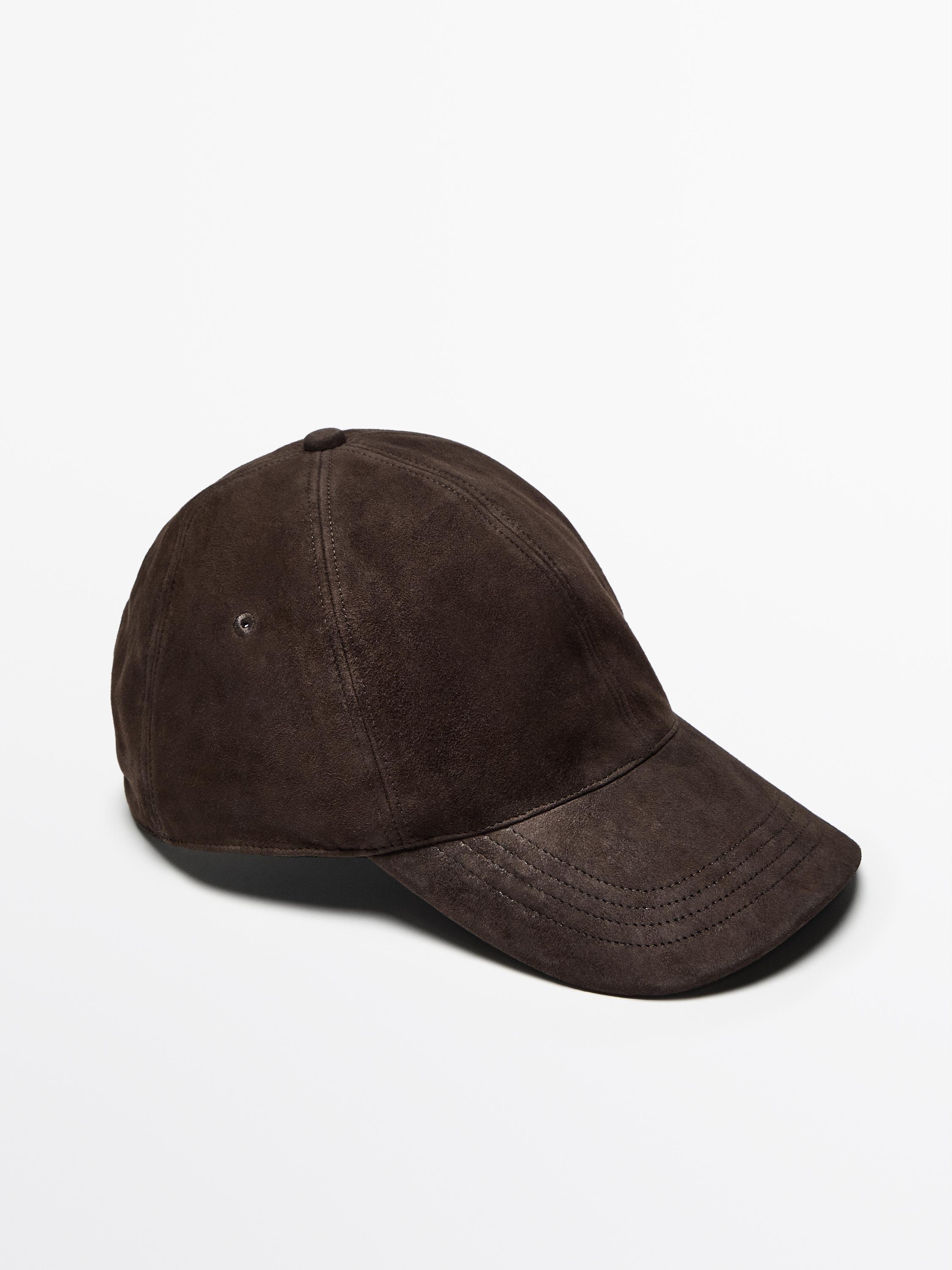 Suede leather cap