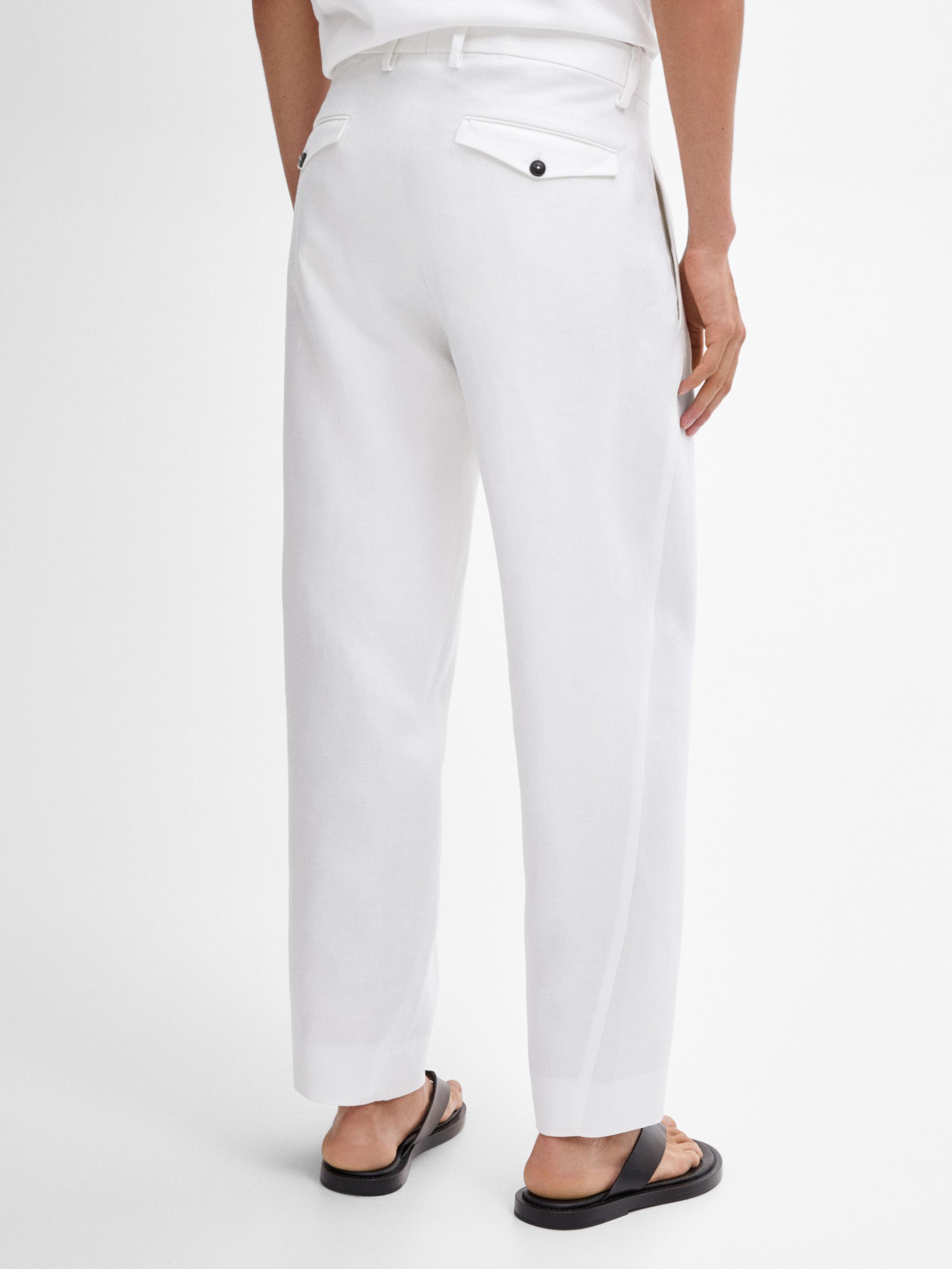 Pantalón traje 100% lino