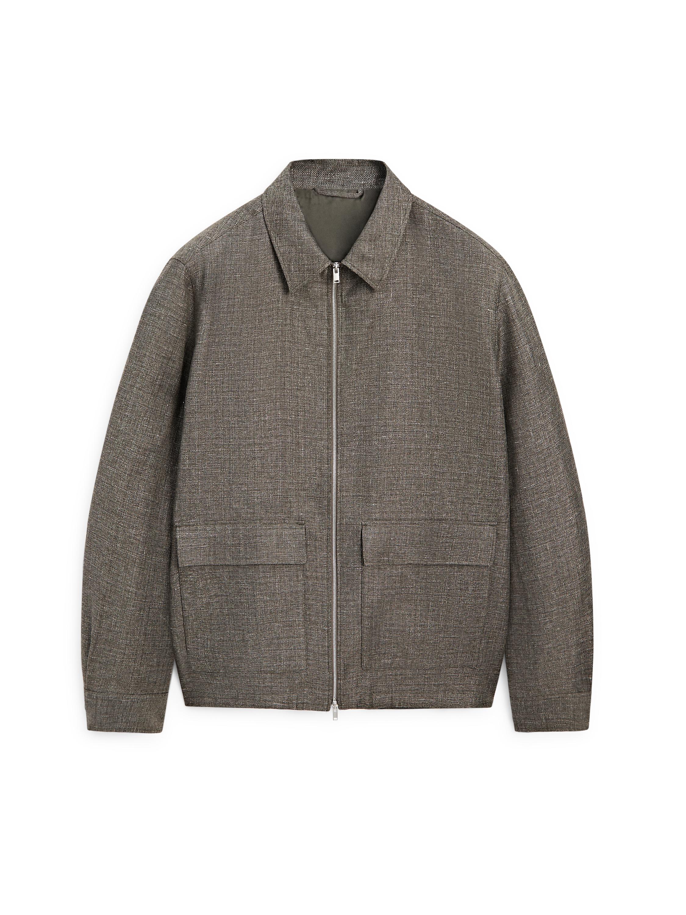 Short jacket with pocket details — GREEN