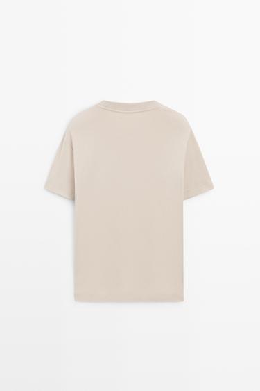 100% cotton interlock short sleeve T-shirt — Light Beige 6