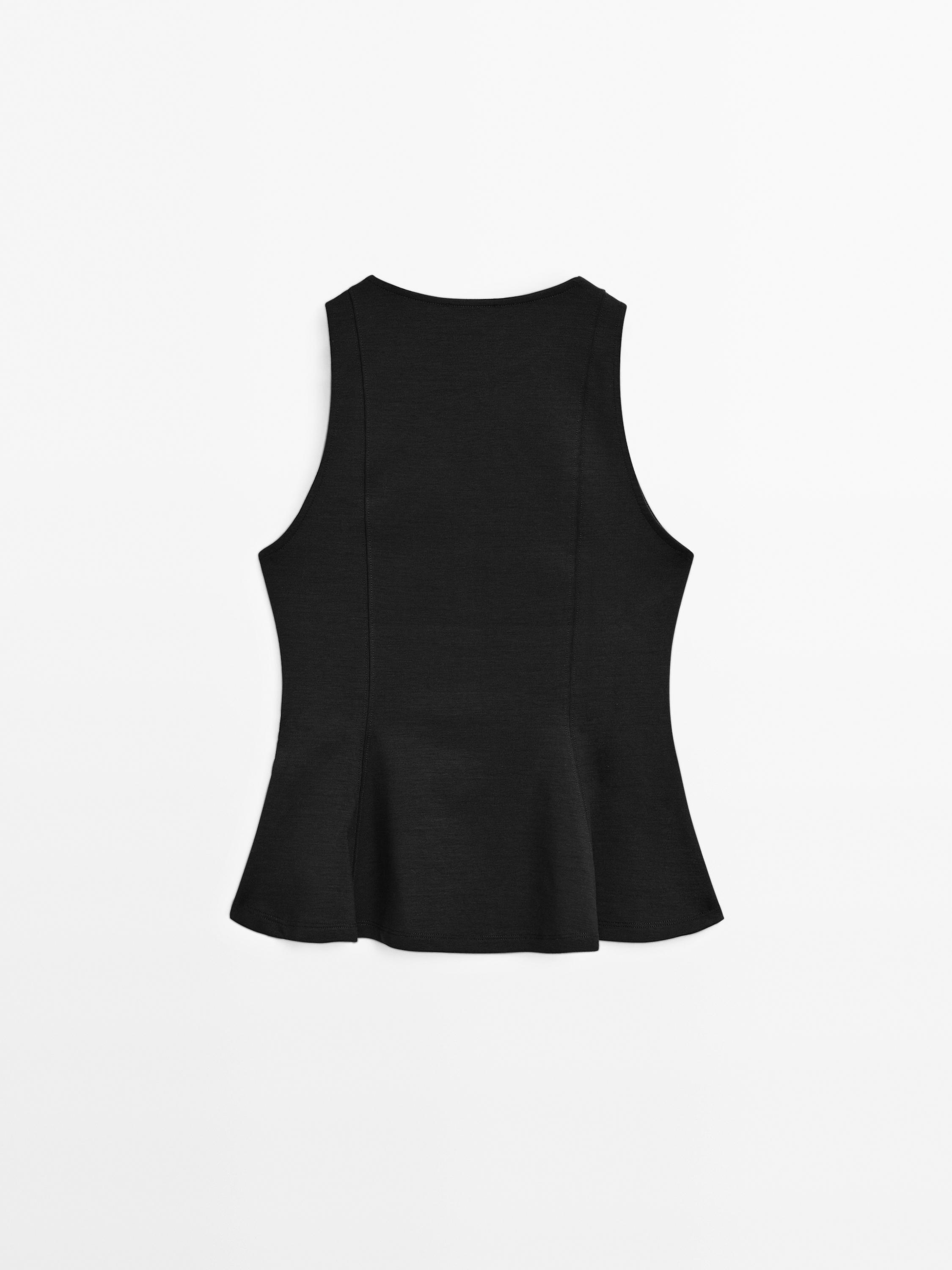 Peplum halter top