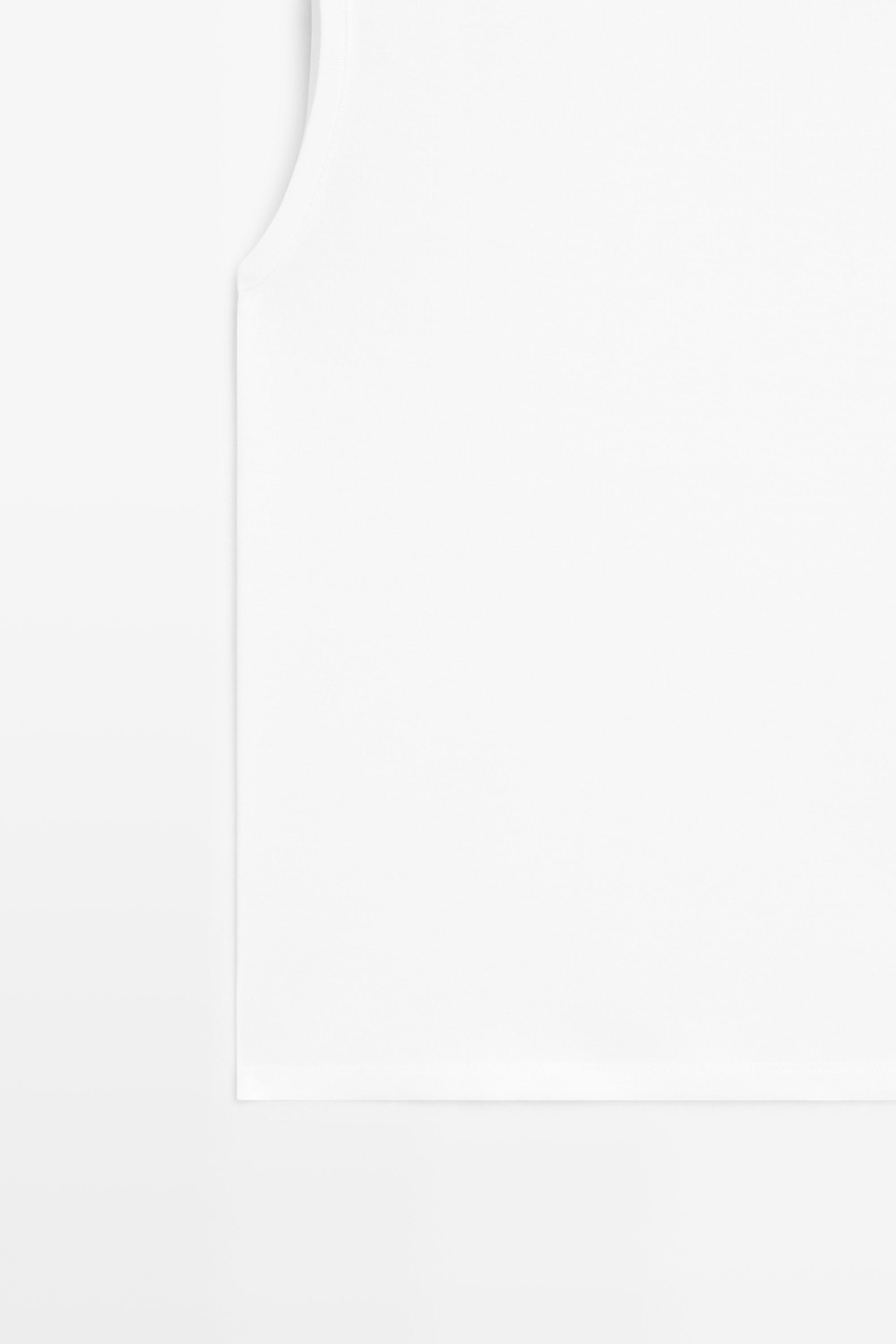 100% cotton sleeveless top — WHITE