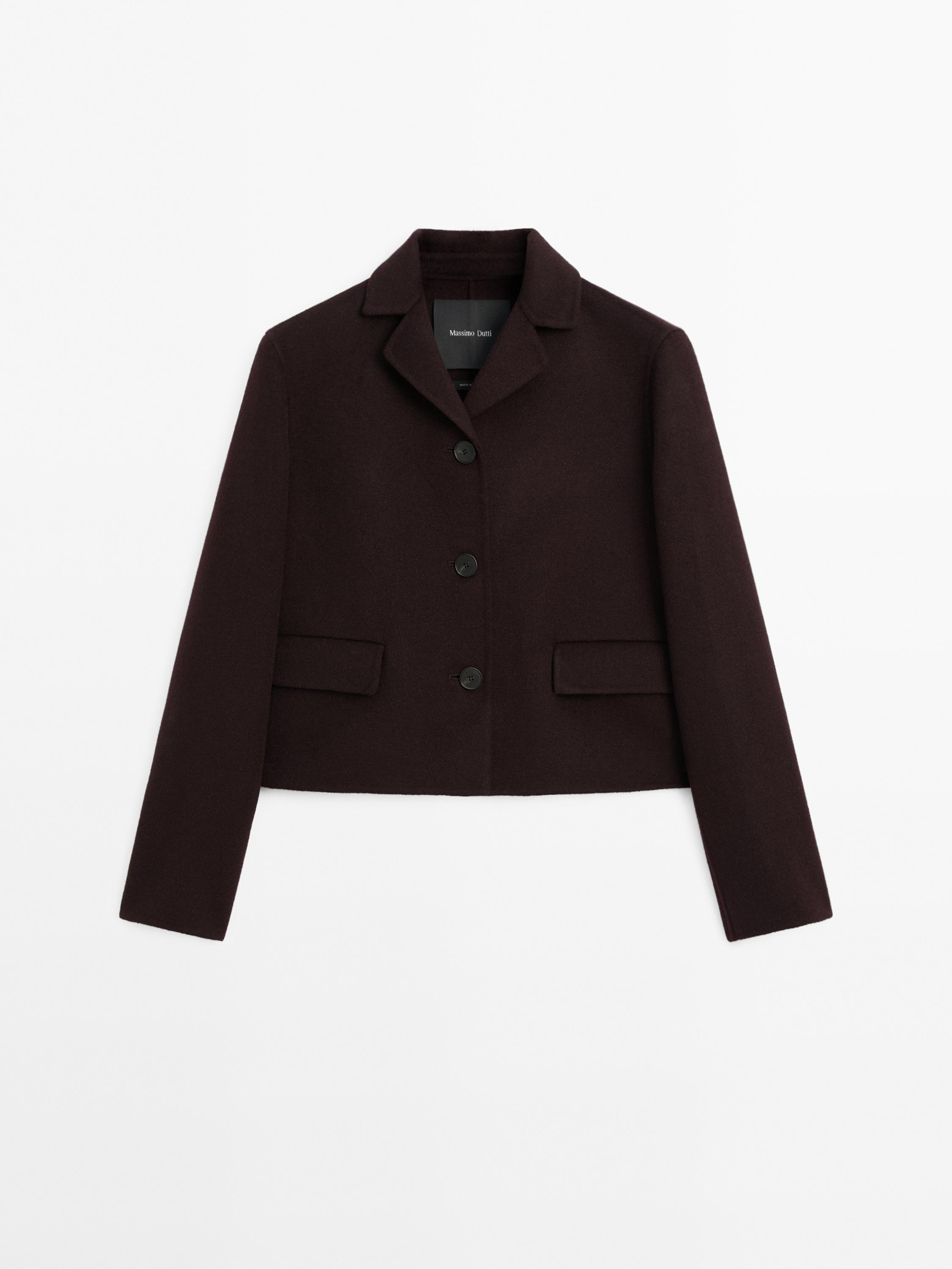 Short wool blend jacket