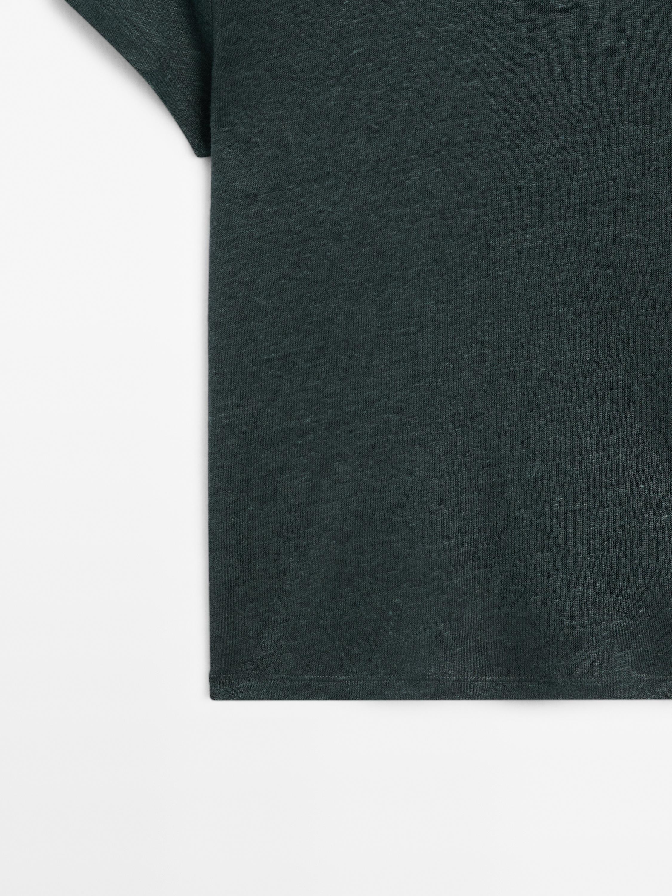100% linen short sleeve T-shirt