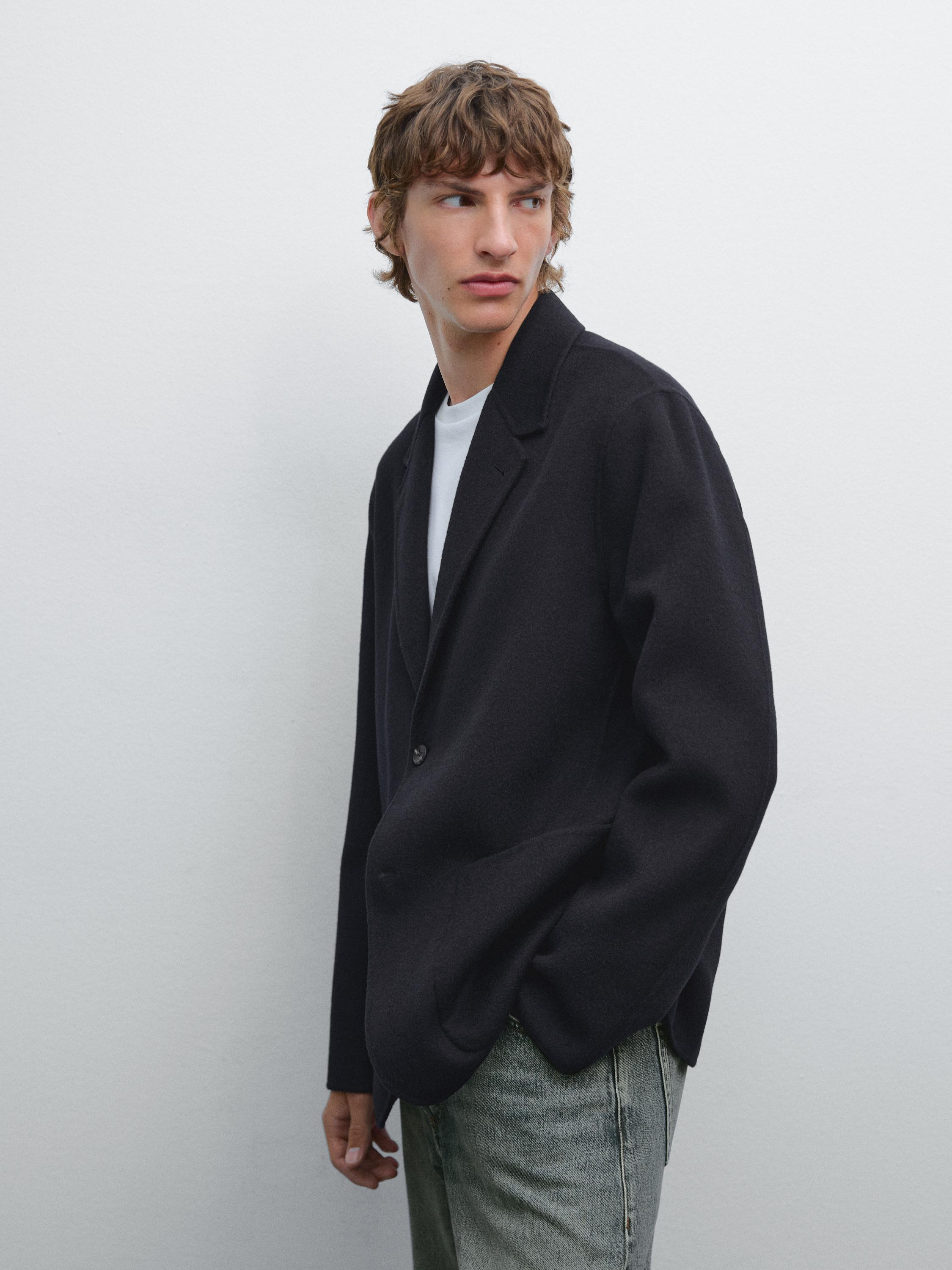 Wool blend blazer