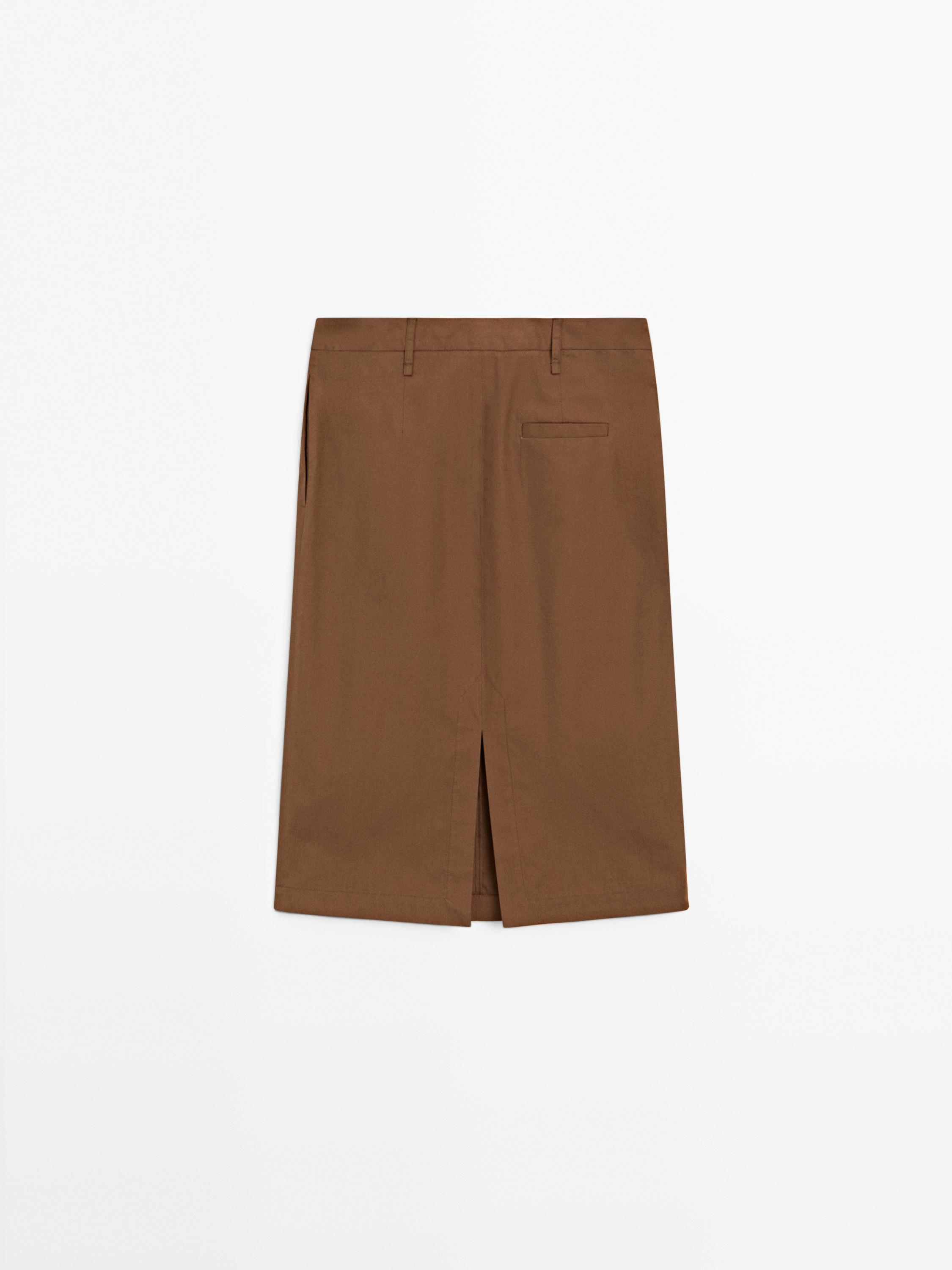 Midi sukňa s detailom v páse