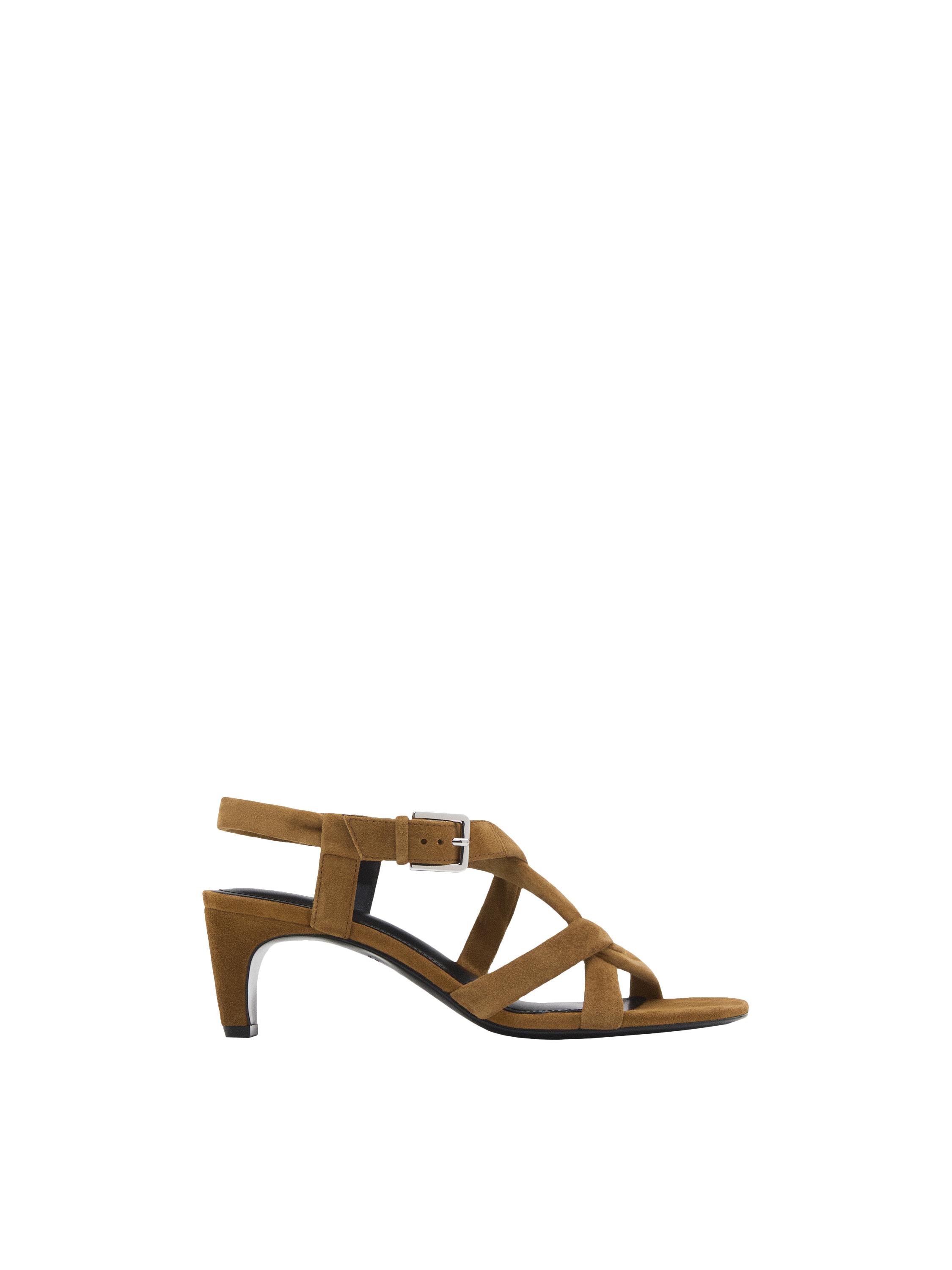 ★ Massimo Dutti★ Sandals with padded insoles 11705650704 Soft strappy sandals · Camel · Heeled Sandals | Massimo Dutti