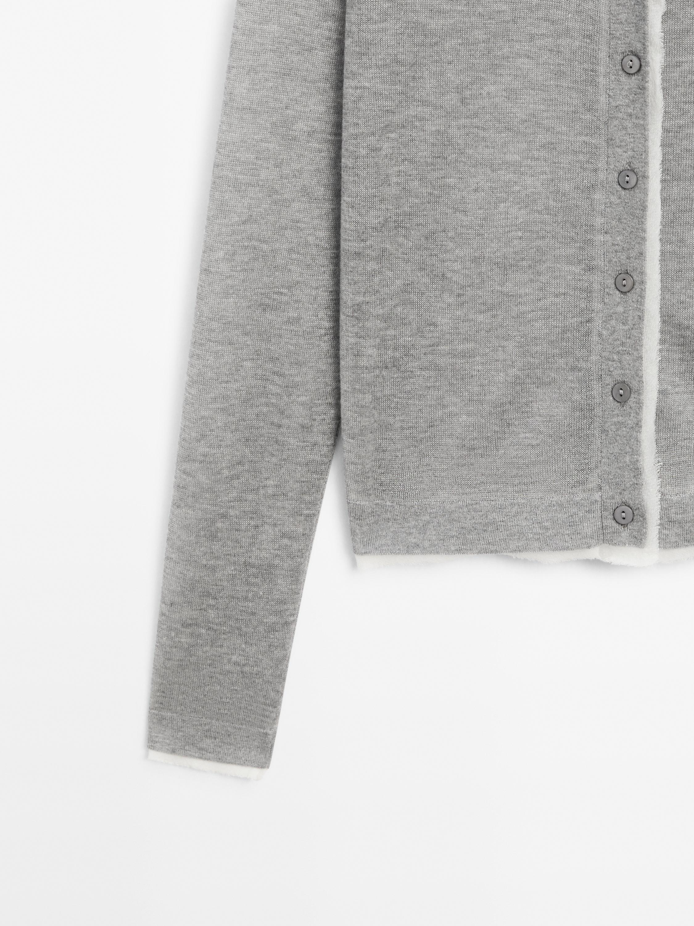 Lightweight cardigan with distressed detail