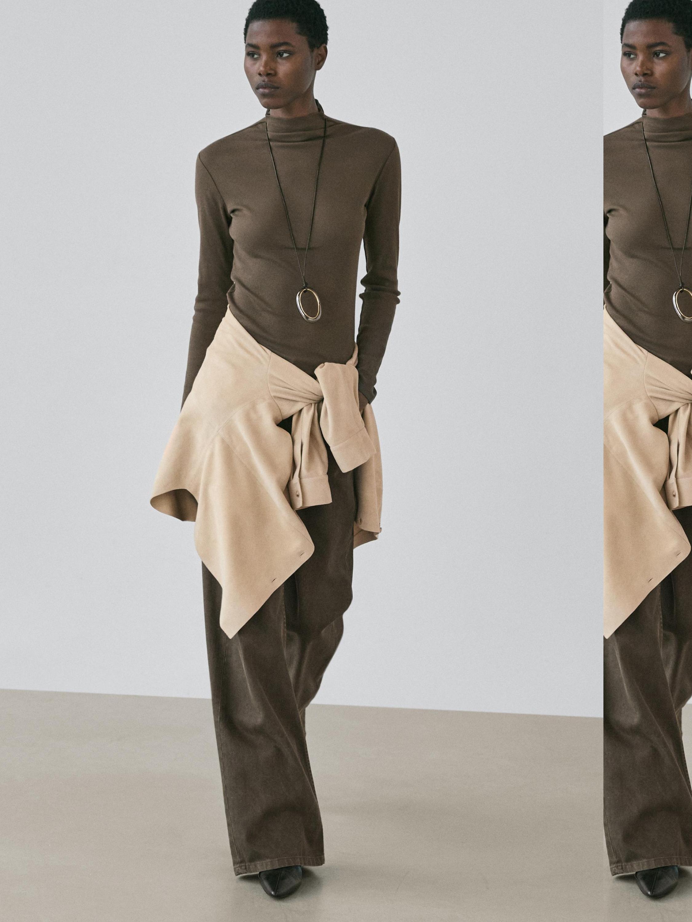 Wide-leg jeans — DARK KHAKI