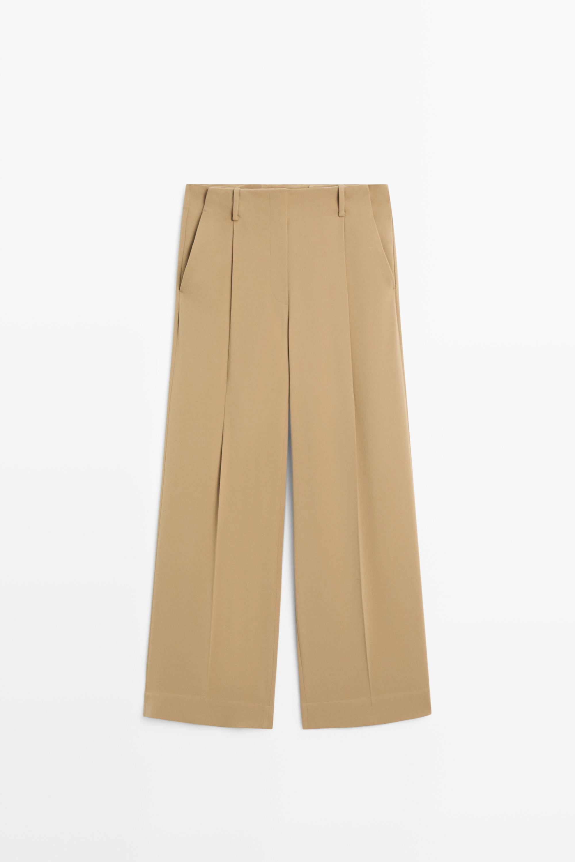 Flowing wide-leg darted pants - STUDIO