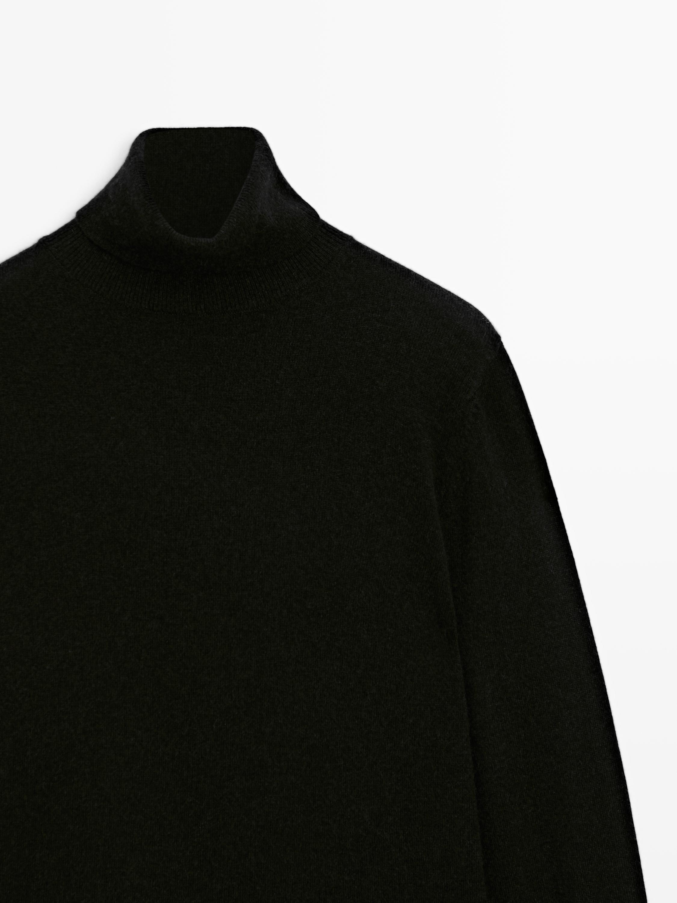 Pull à col roulé en maille 100 % cachemire
