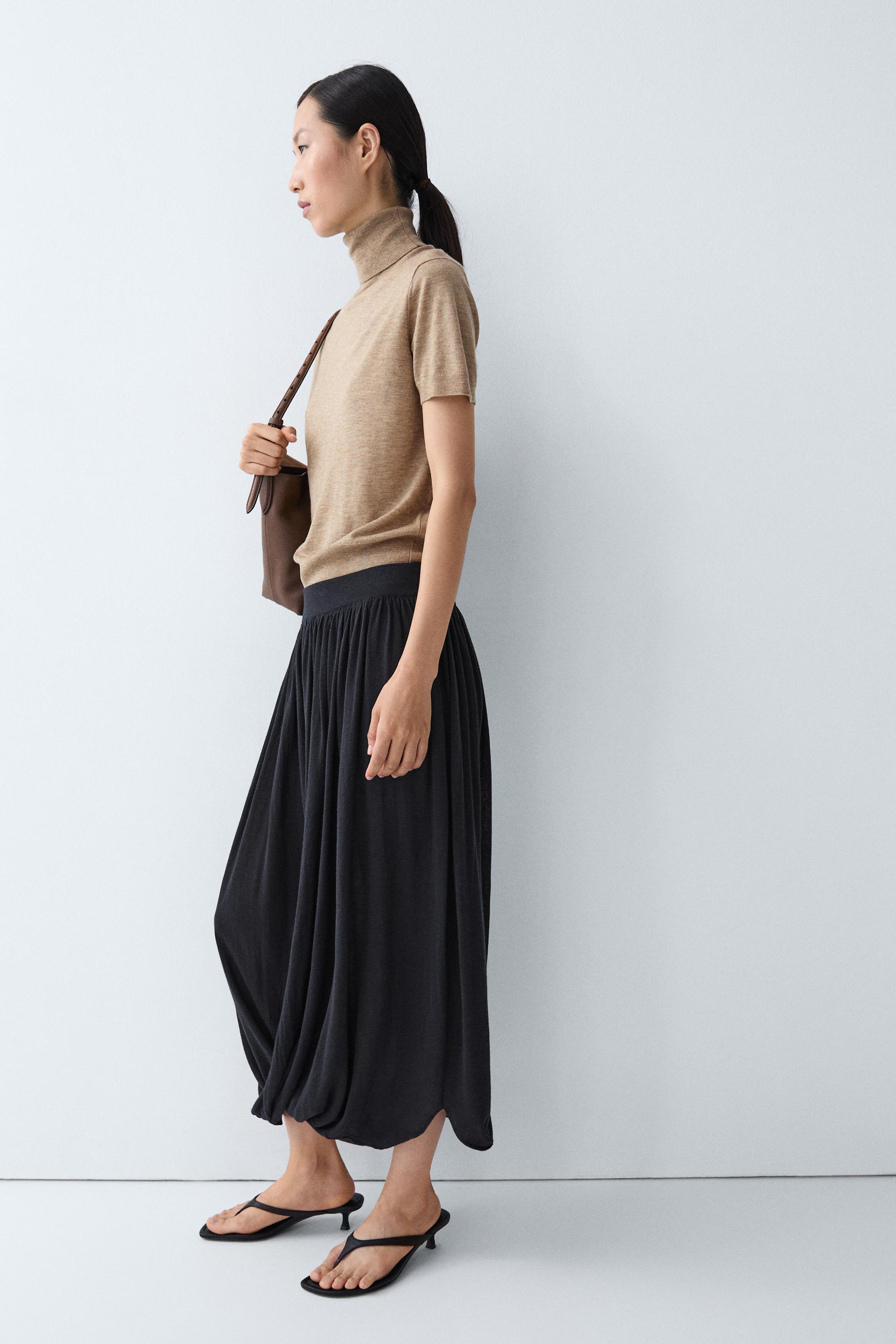 Turtleneck knit sweater — BEIGE MARL