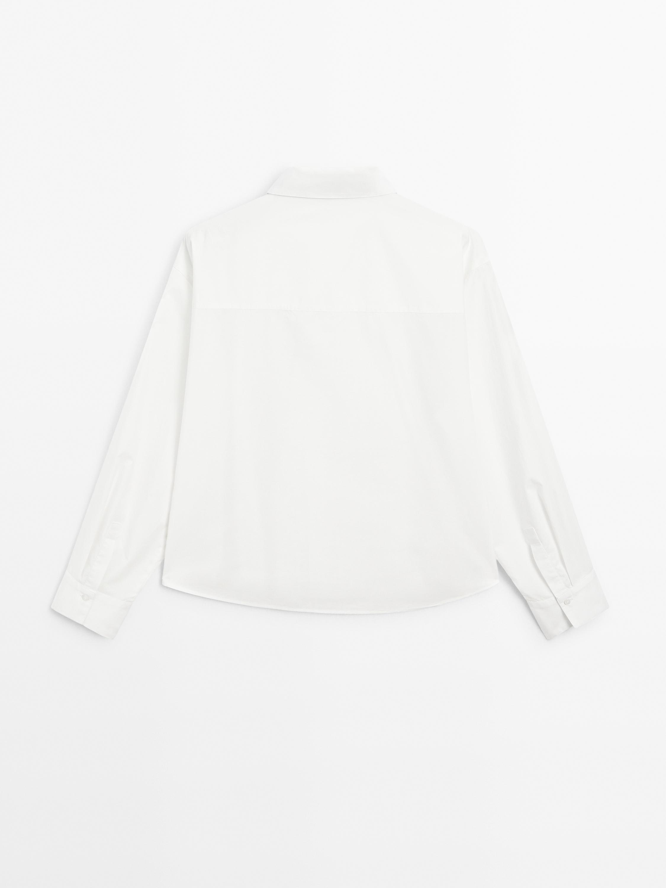 Shirt with embroidered placket detail