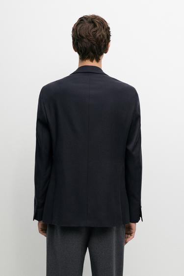 100% cashmere tailored fit blazer — NAVY BLUE 8
