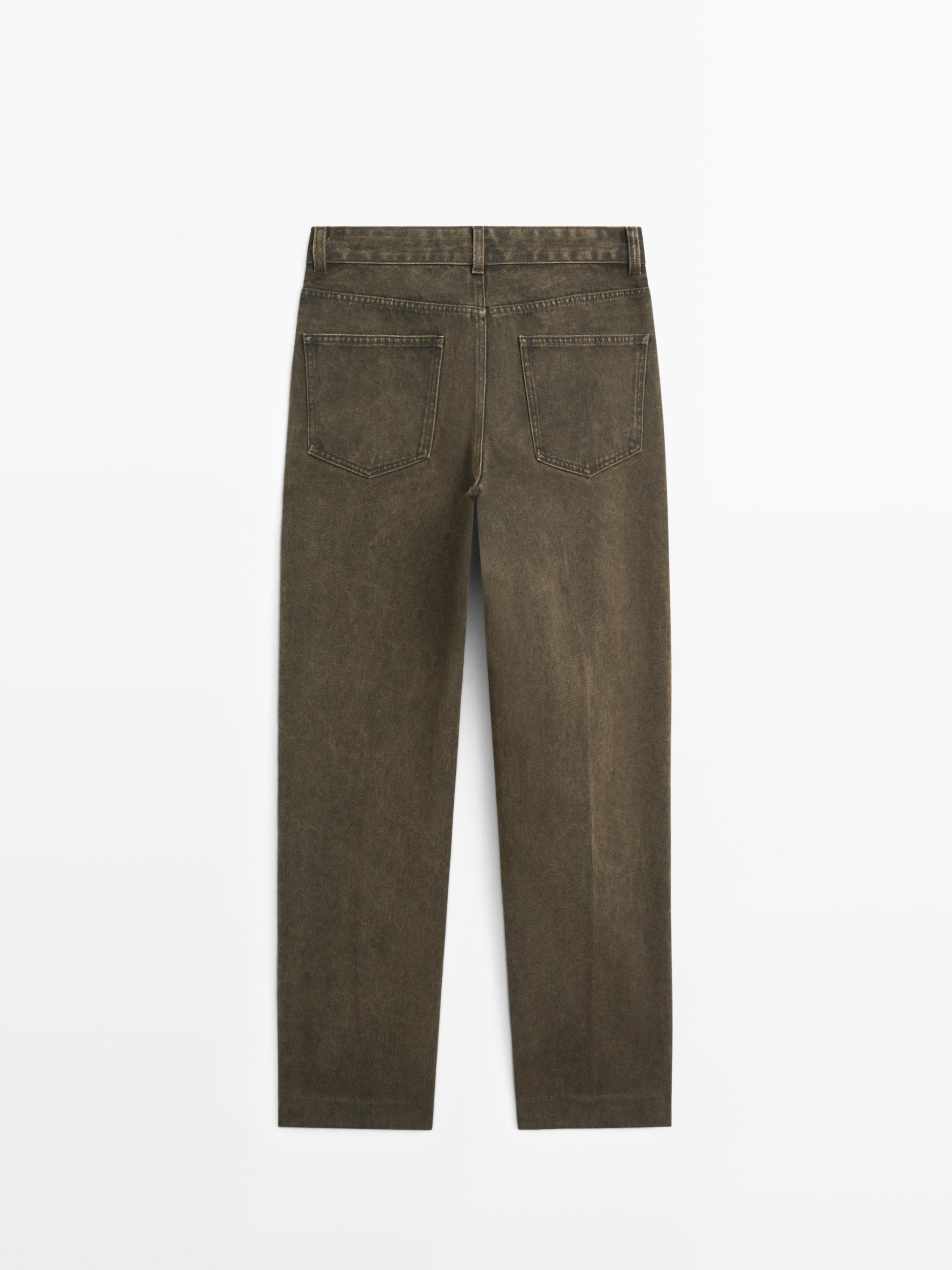 Mid-rise balloon fit jeans — DARK GREEN (alternate view)