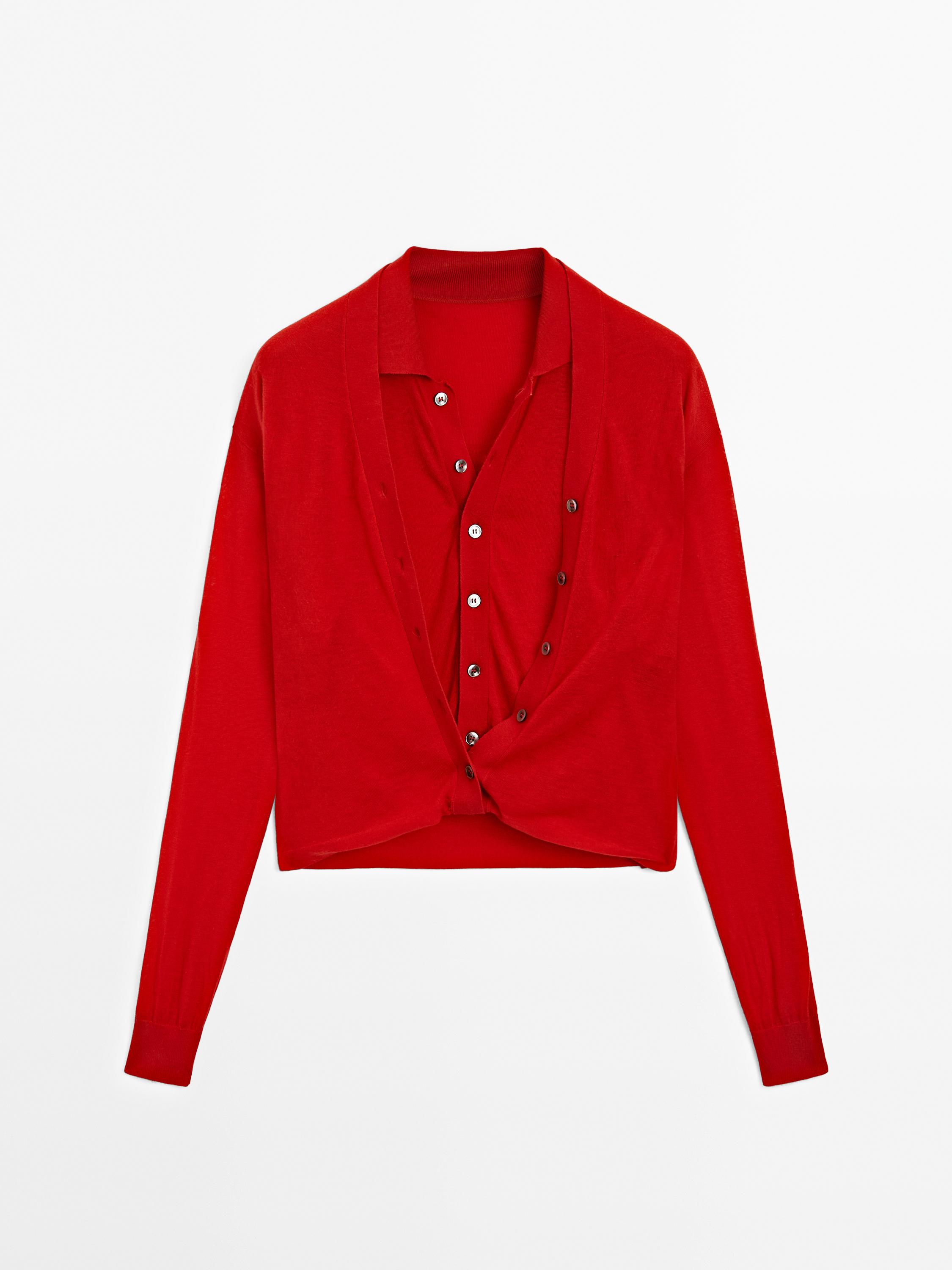100% wool multi-way knit cardigan - STUDIO