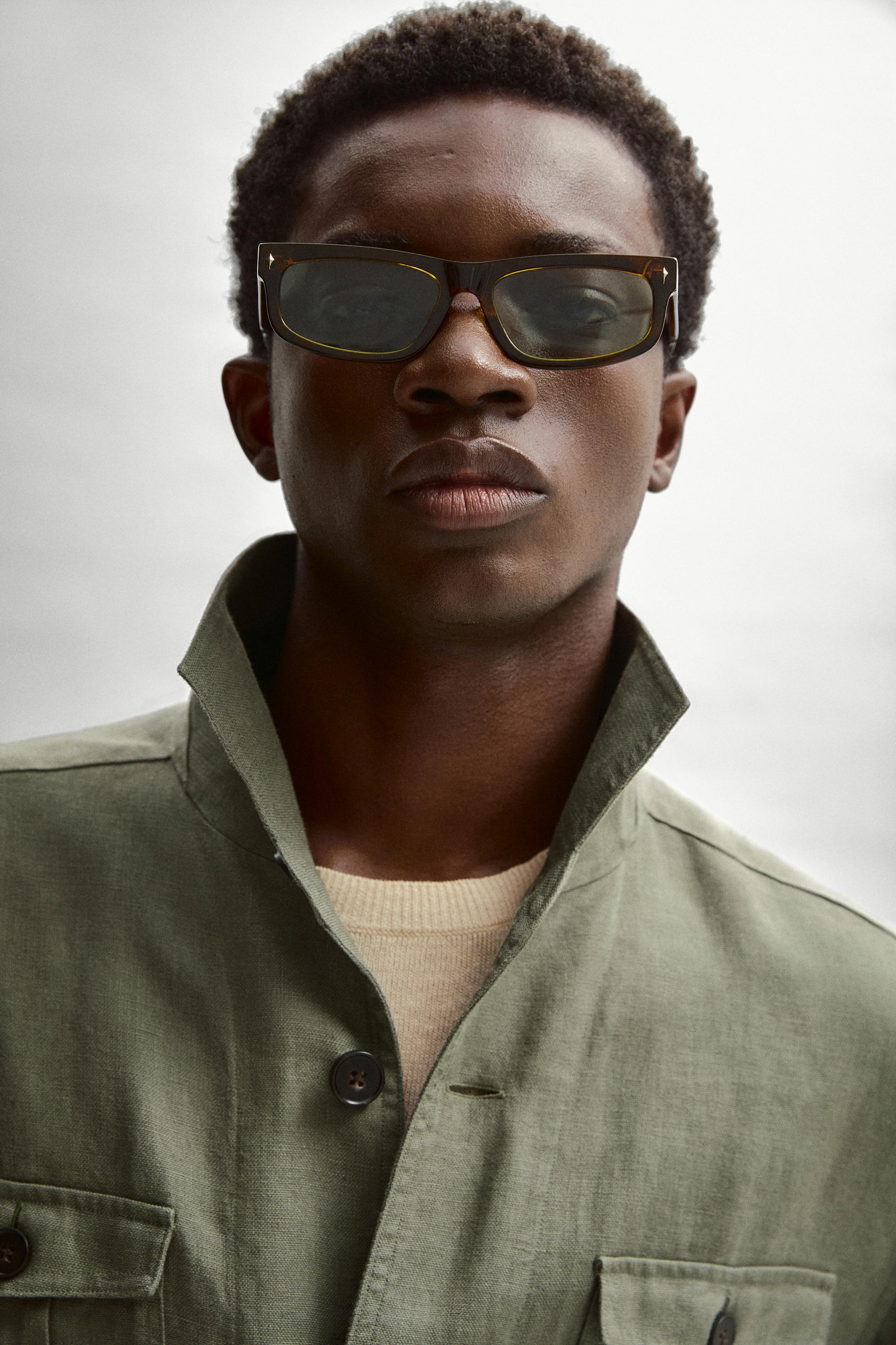 Narrow sunglasses — BROWN