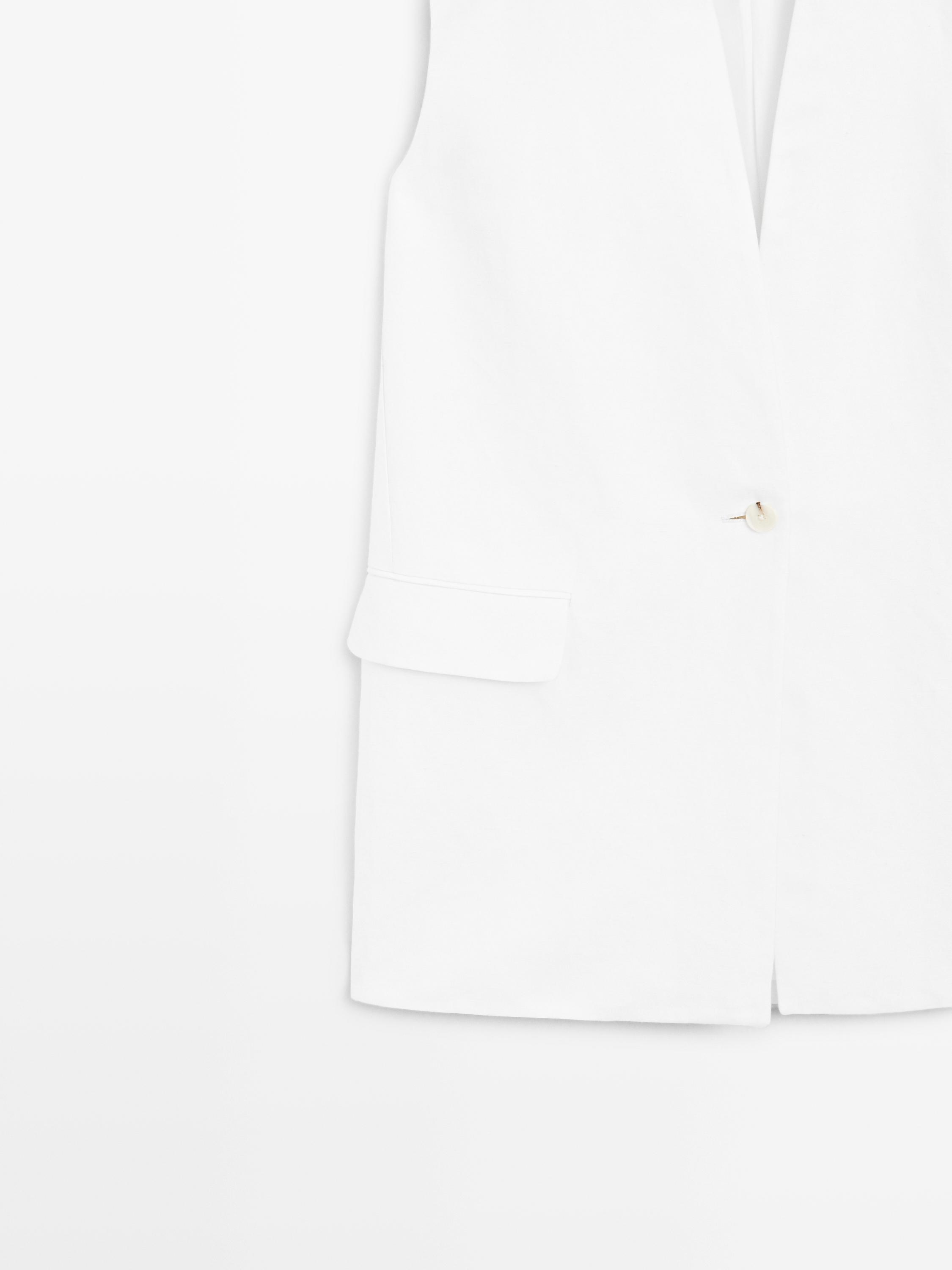 Waistcoat with pocket details - STUDIO — WHITE