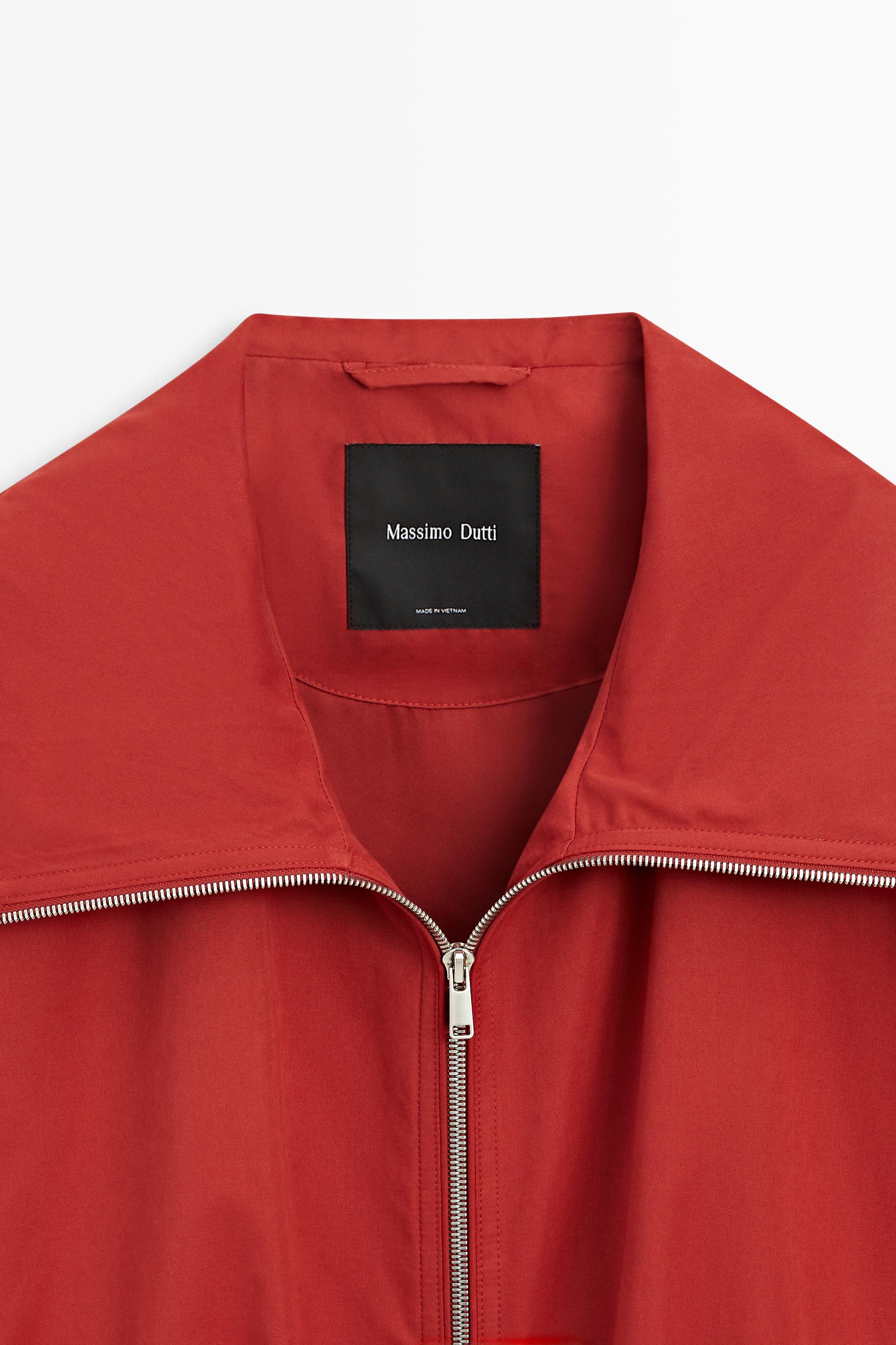 Cotton blend gathered bomber jacket — DARK PINK